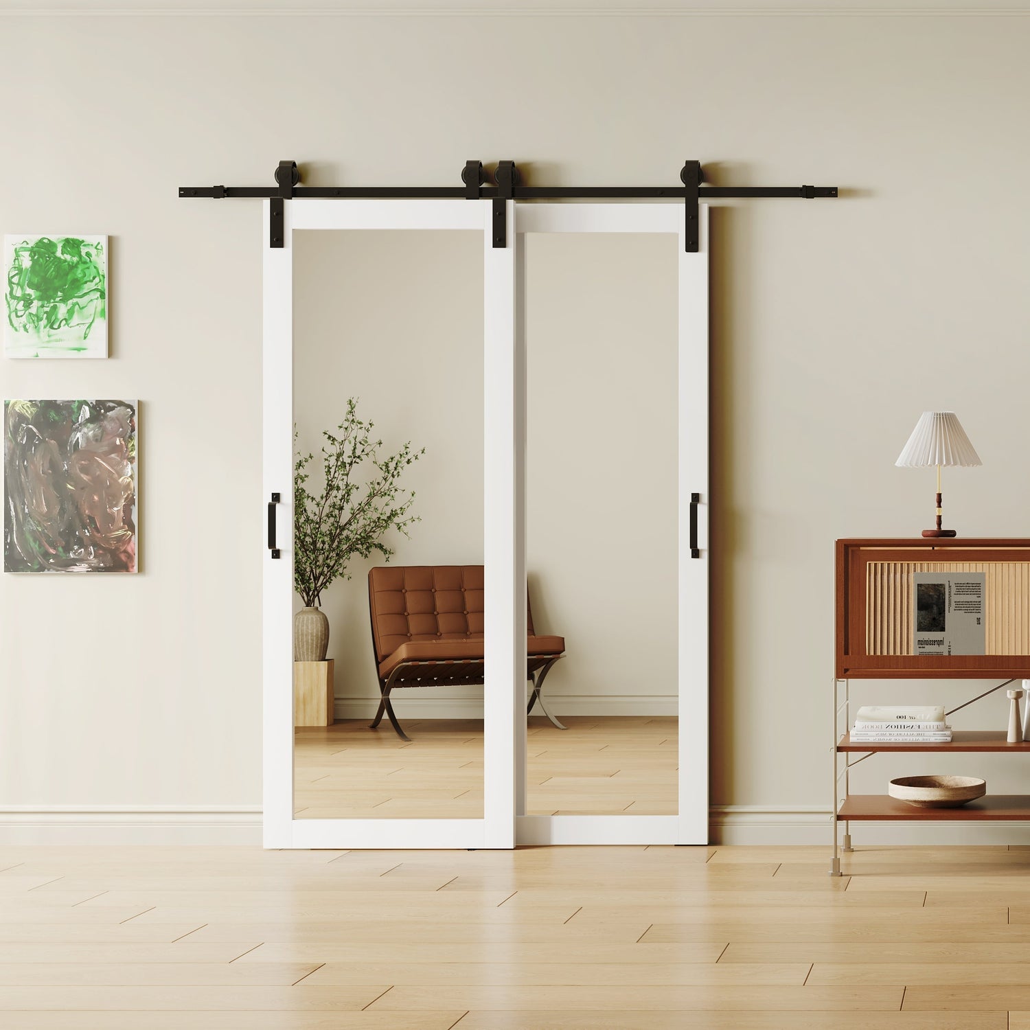 Functional and Space-Enhancing Mirrored Doors Designs