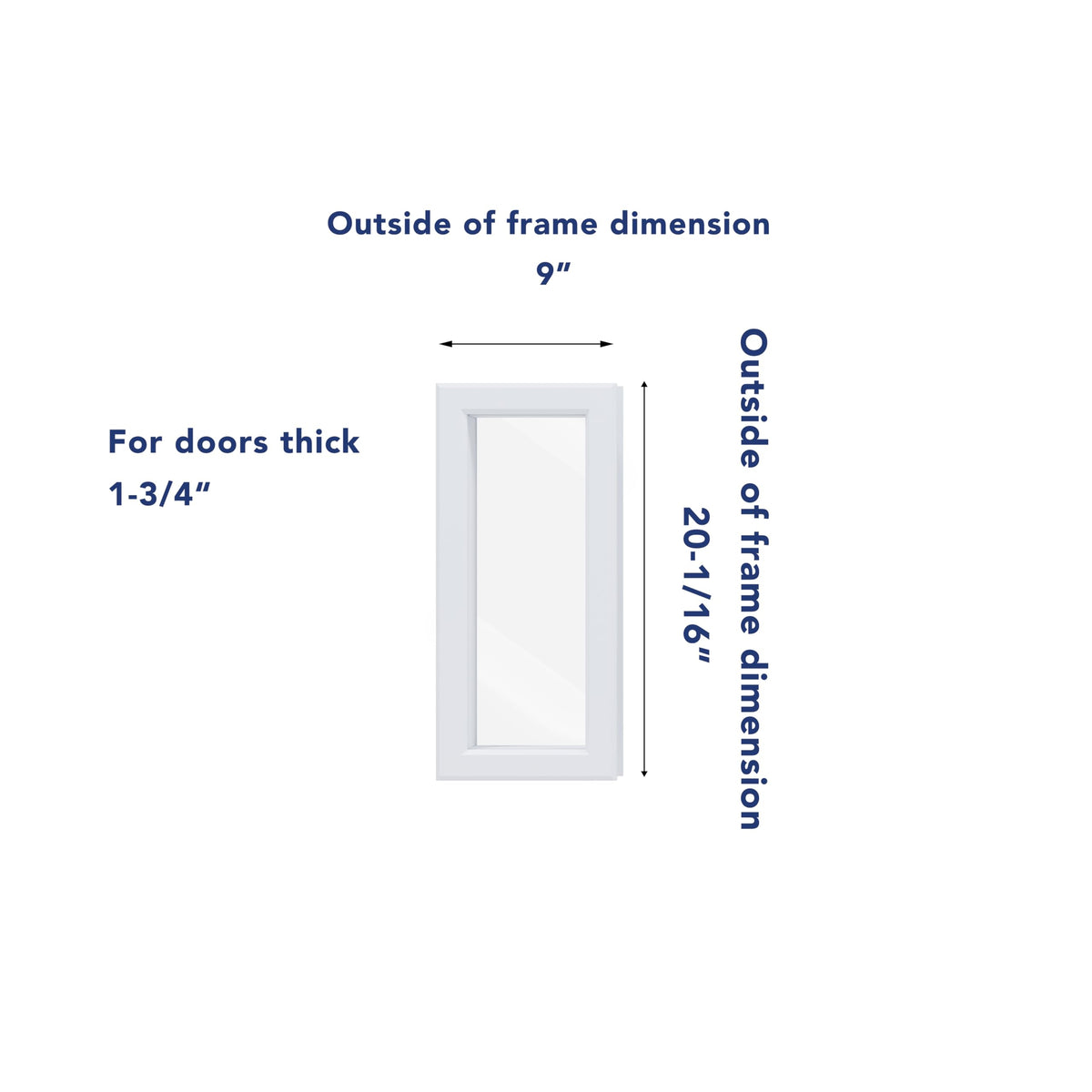 TENONER 1-Lite Slender Tempered Clear Glass Entry Door Glass Inserts Replacement for Enclosed Shutters Insert Kit