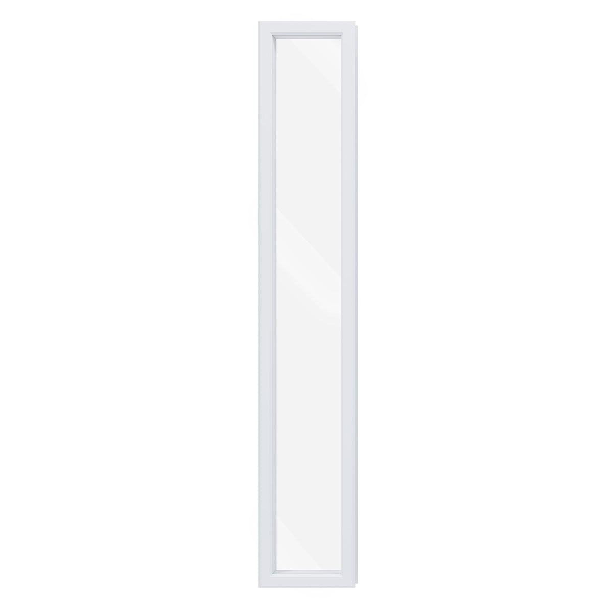 TENONER 1-Lite Slender Tempered Clear Glass Entry Door Glass Inserts Replacement for Enclosed Shutters Insert Kit