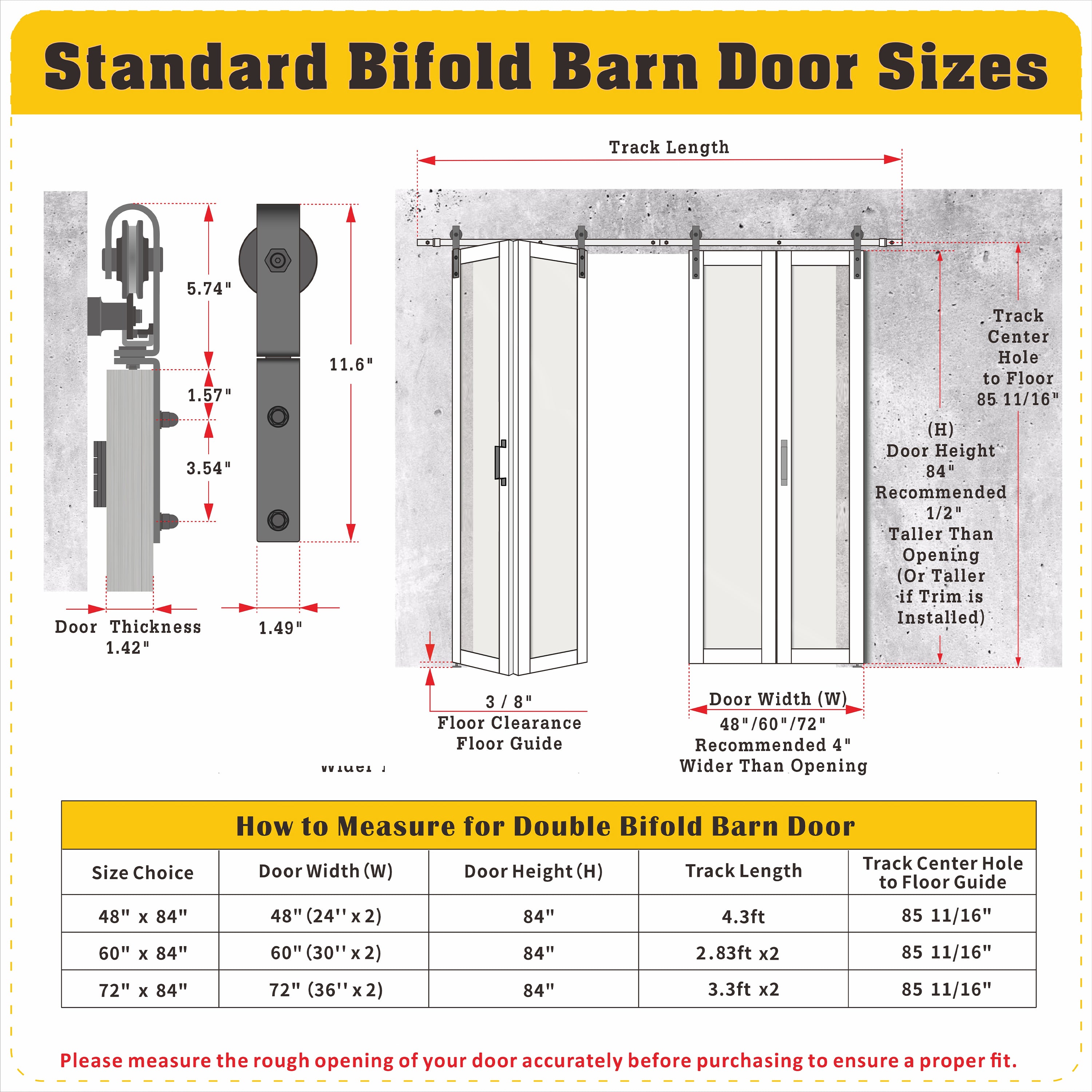 TENONER Pine Color K-Shaped Bi-Fold Sliding Barn Door for Closet, Wardrobe, Bedroom - Space-Saving and Privacy Protection with Hardware Kits