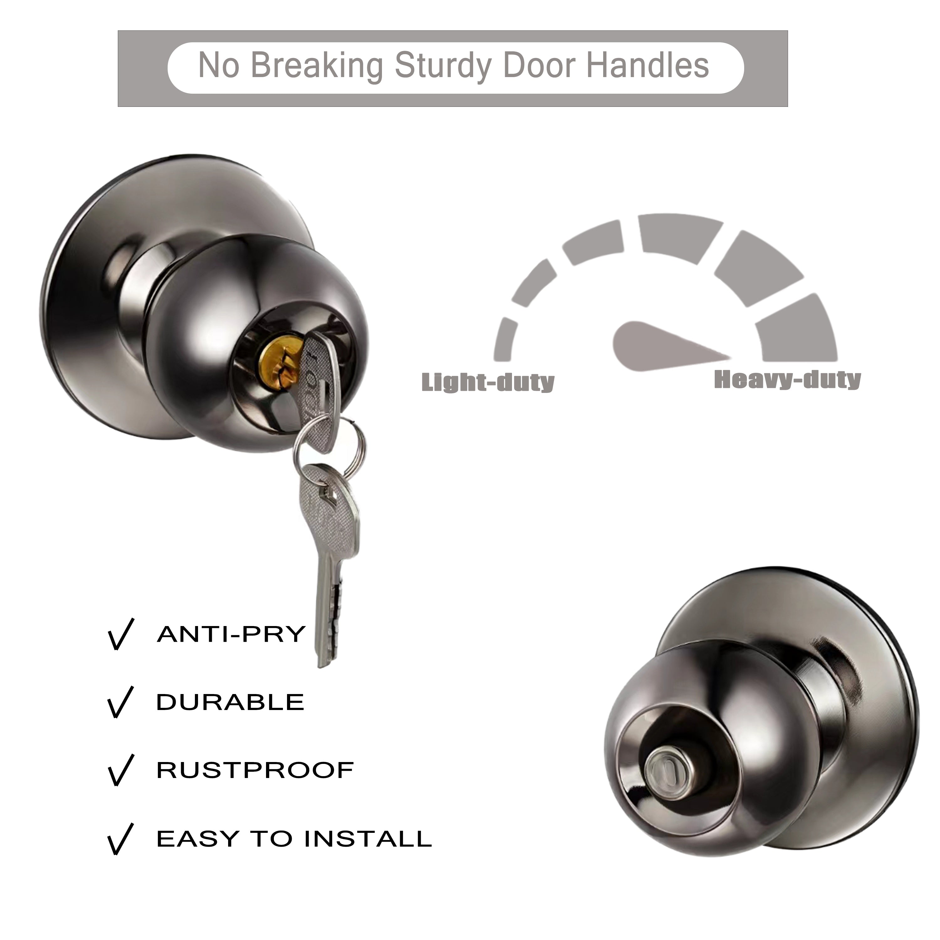 #Additional Accessories_Black Door Knob
