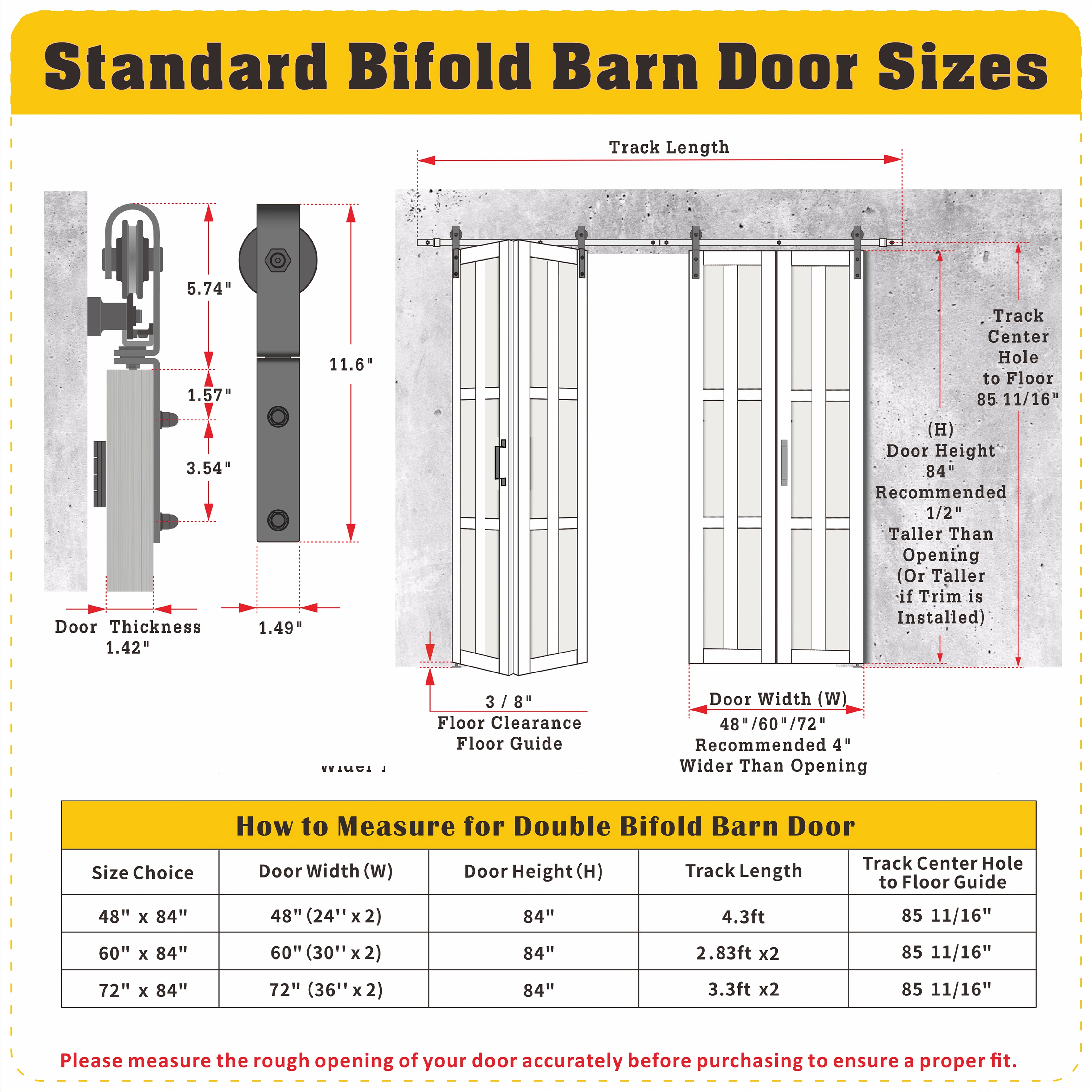 TENONER White 10-Lite Frosted Glass Bi-Fold Sliding Barn Door for Closet, Bedroom, Wardrobe - Space-Saving and Privacy Protection with Hardware Kits