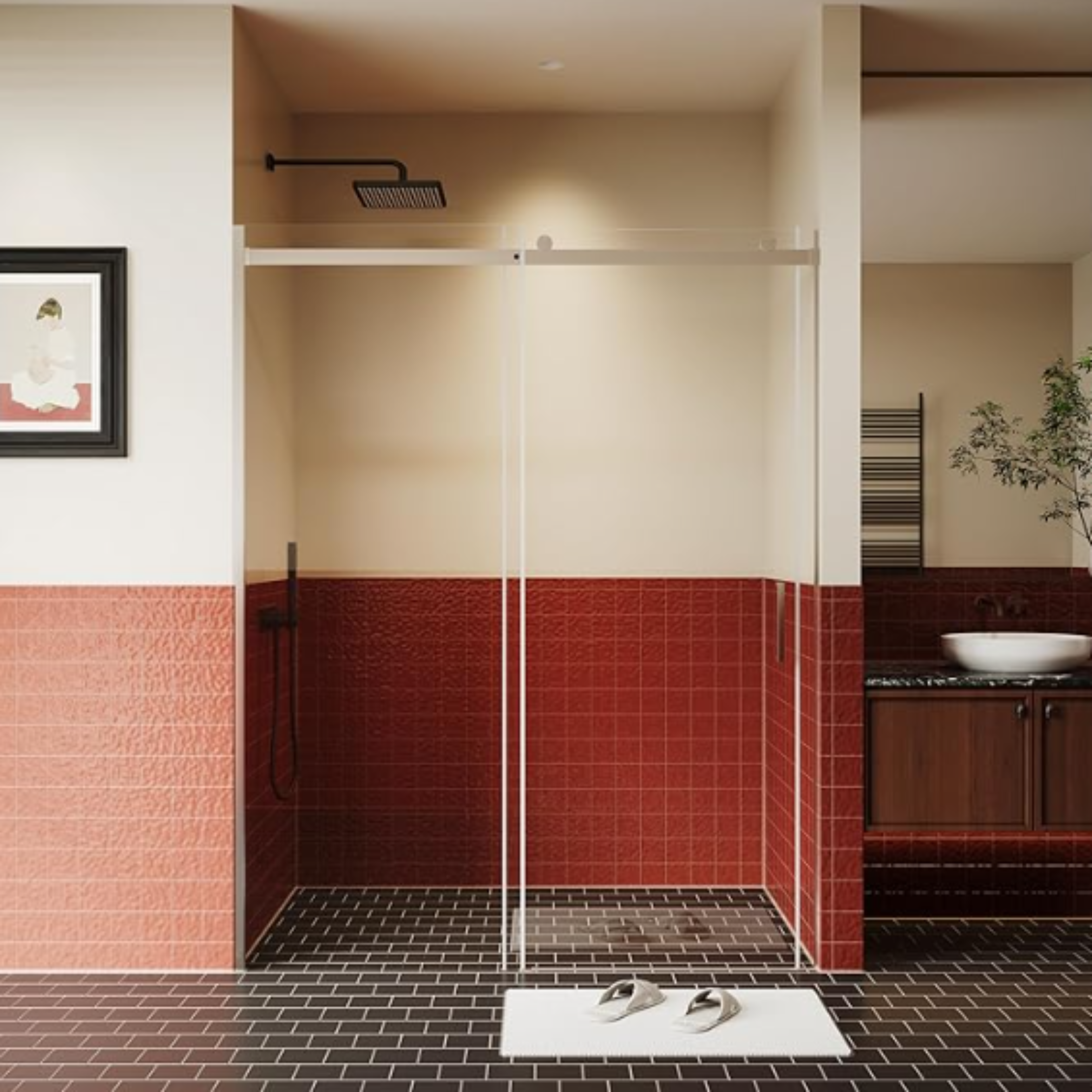 #Color_Sliding Shower Door