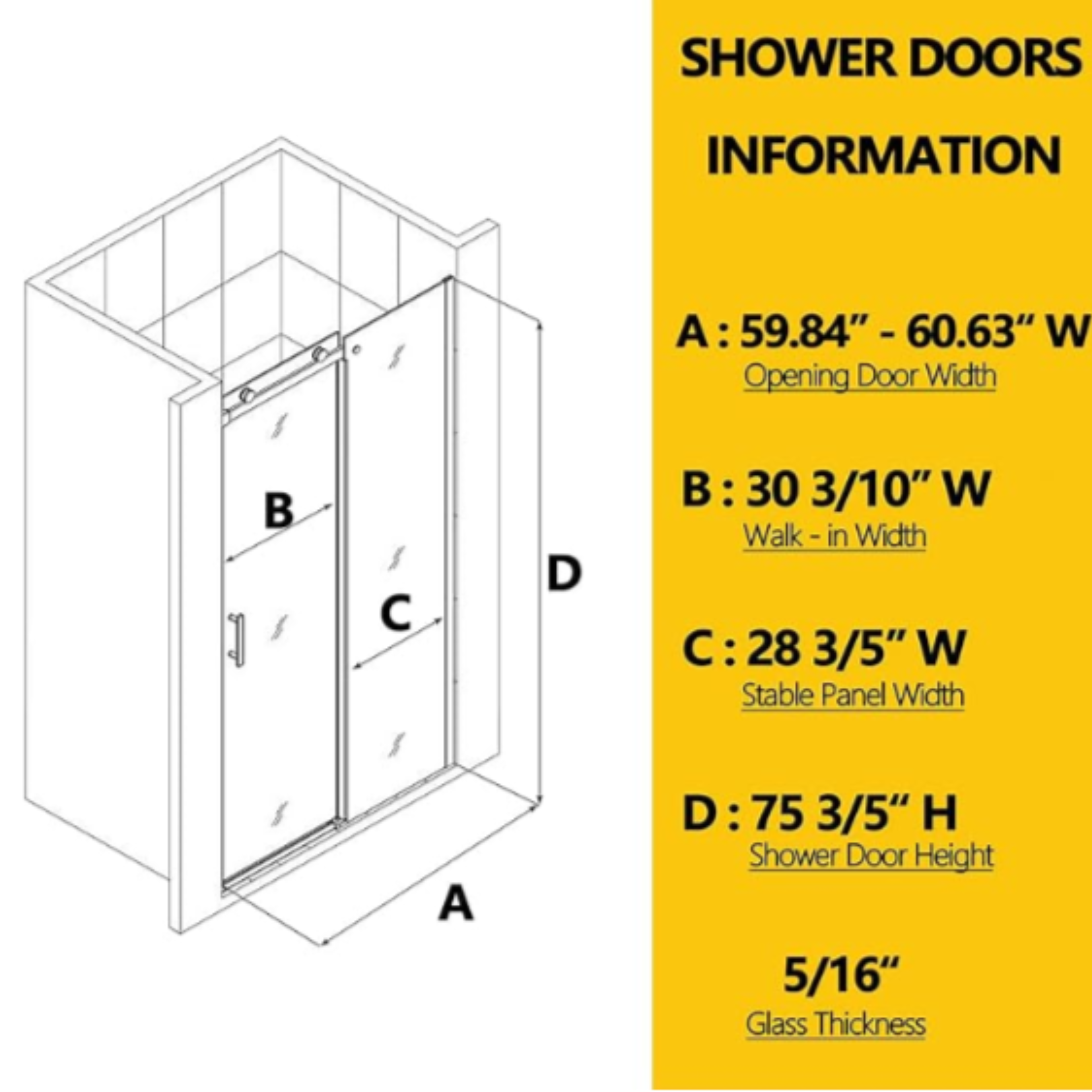 #Color_Sliding Shower Door