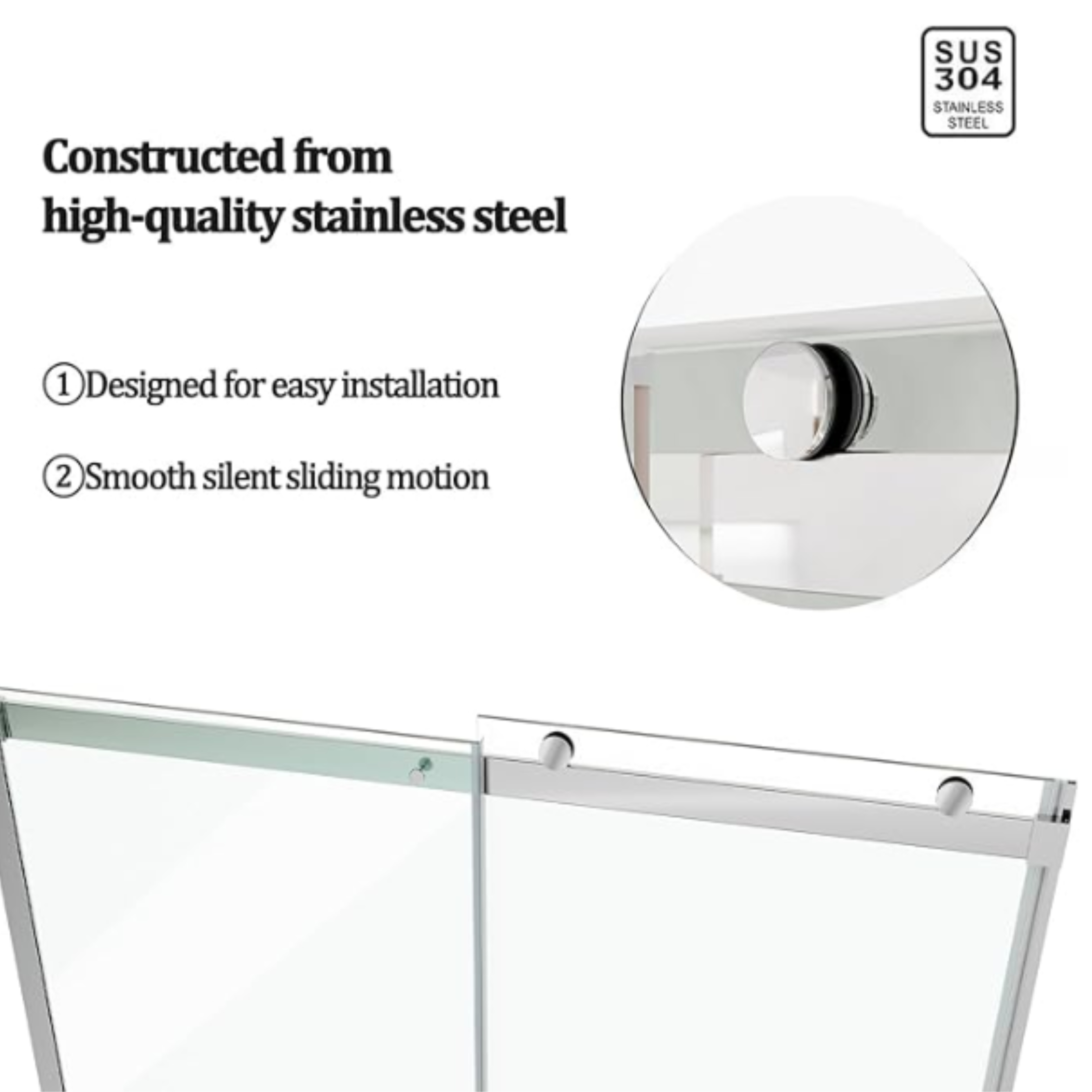 #Color_Sliding Shower Door