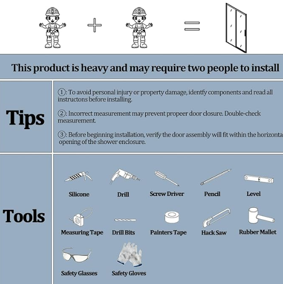 #Color_Sliding Shower Door