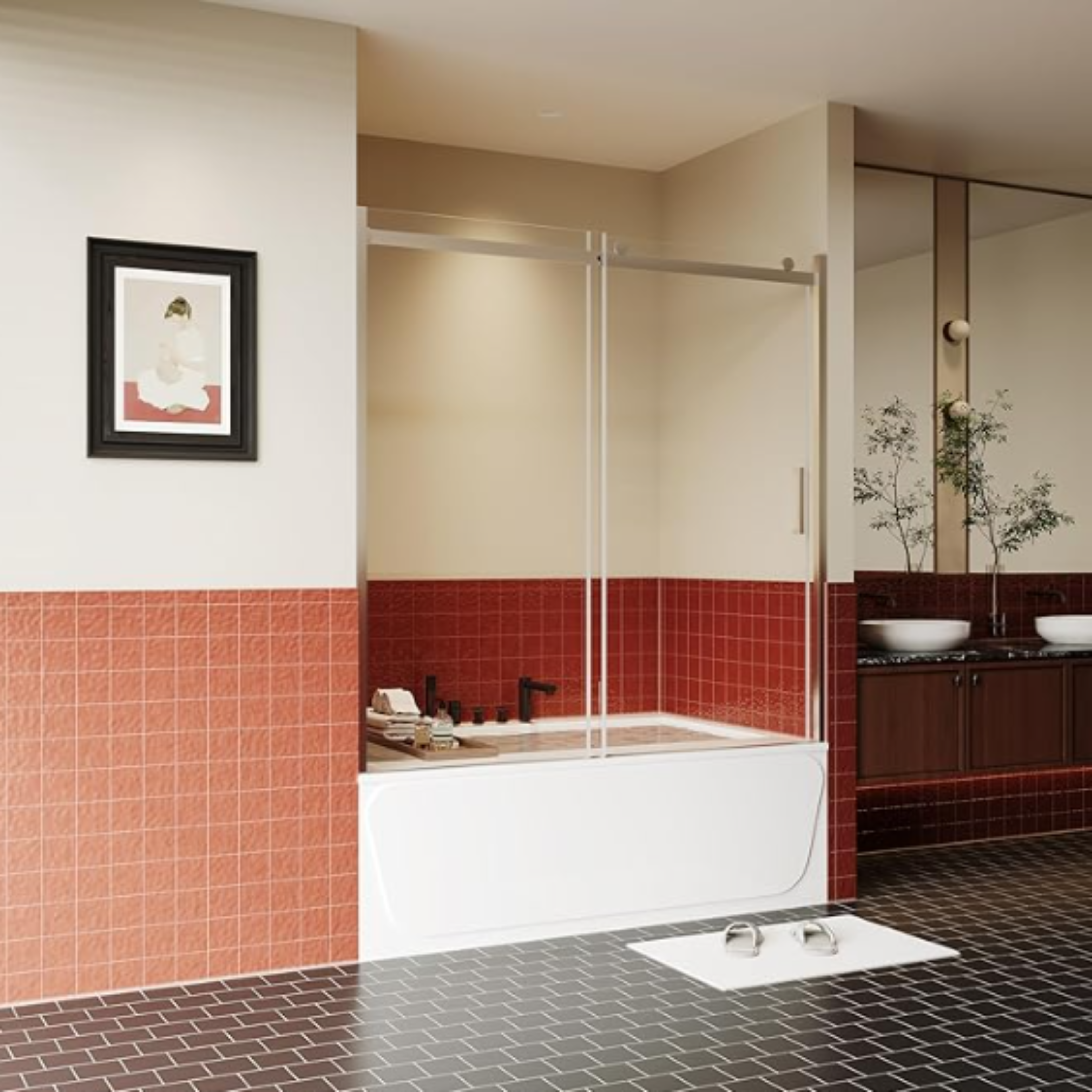 #Color_Sliding Shower Door