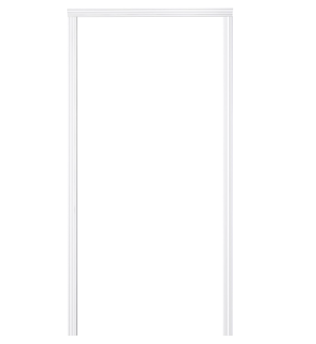 Tenoner White Solid Pine Wood Prefinished 3-Piece Solid Door Casing, Primed Finger Jointed Door Jamb Casing for Interior Doors