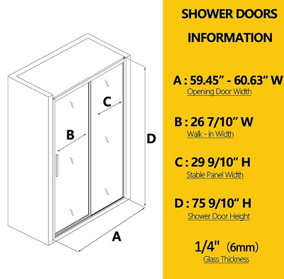 #Color_Bypass Shower Door