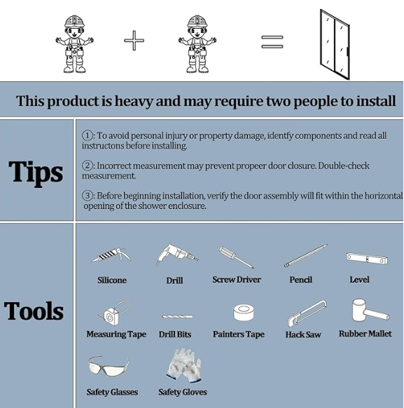 #Color_Bypass Shower Door