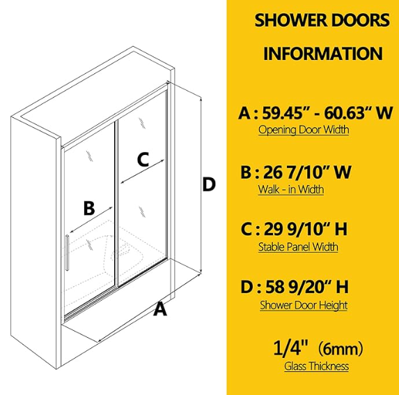 #Color_Bypass Shower Door