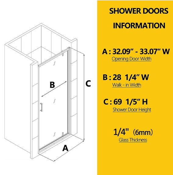 #Color_Pivot Shower Door
