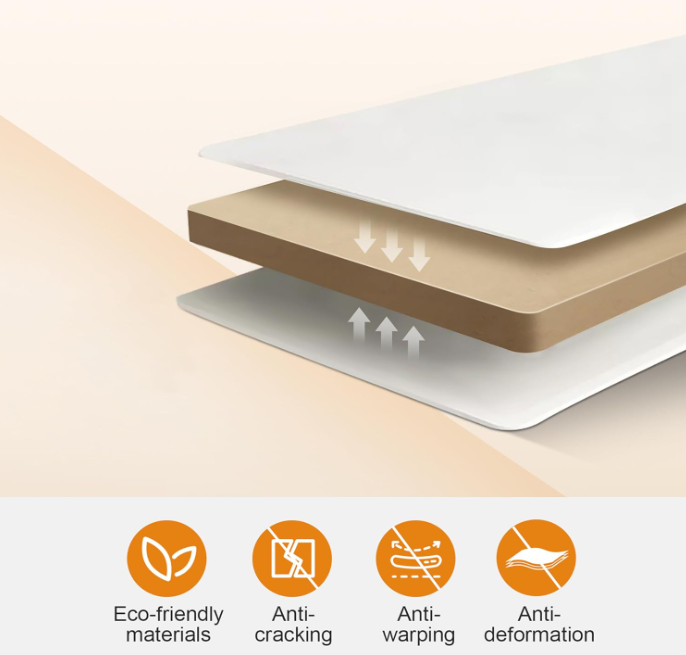 TENONER White MDF 1/2-Lite Mirrored Glass Bi-Fold Interior Door for Closet, Pantry, Laundry Room - Ventilation-Friendly, Space-Saving with Hardware Kits