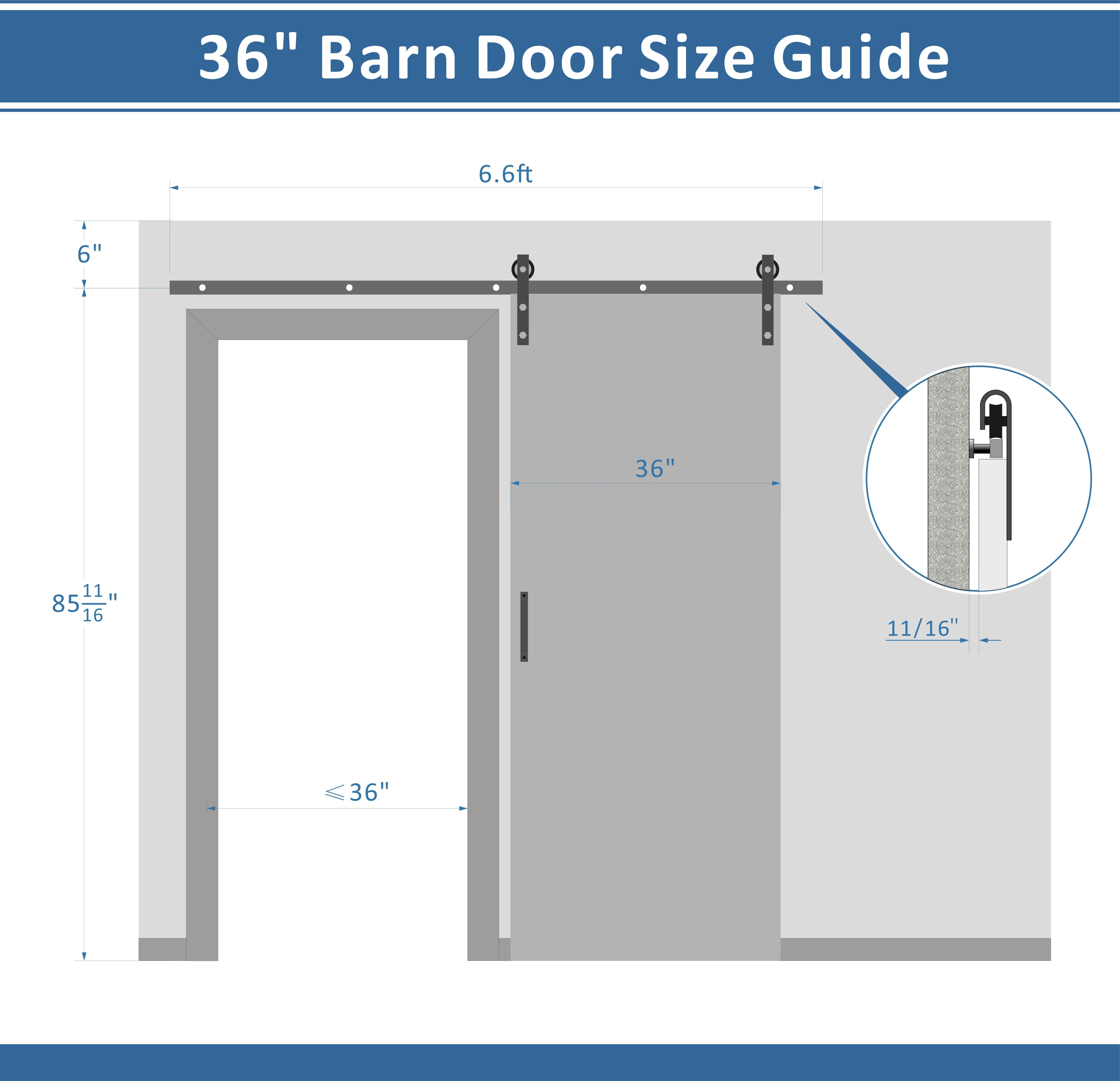 TENONER White Diagonal Stripes MDF 4 Panel Single/Double Sliding Barn Door for Living Rooms, Bedrooms, Laundry – Waterproof, Privacy Protection with Barn Door Hardware Kits