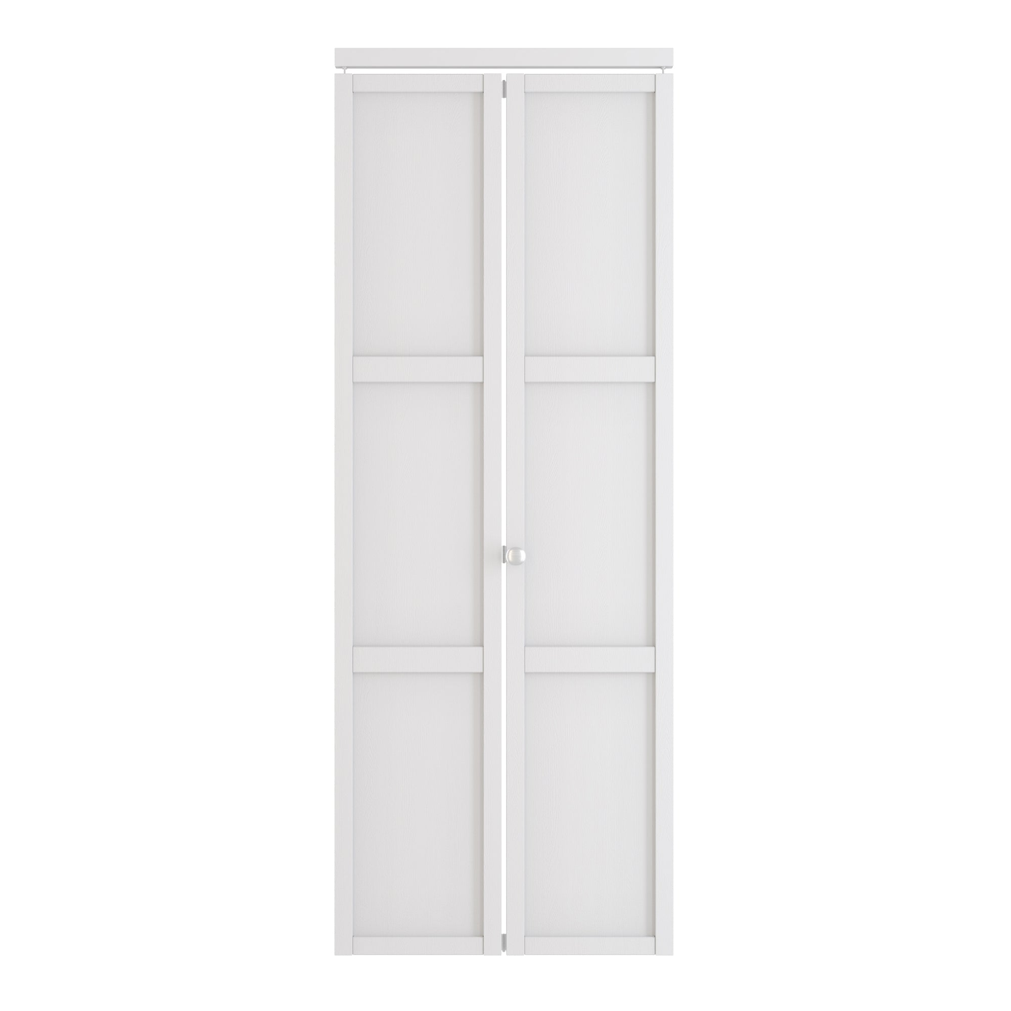 TENONER White MDF 3 Panel Bi-Fold Interior Door for Closet, Pantry, Laundry Room - Space-Saving and Easy-to-Operate with Hardware Kits