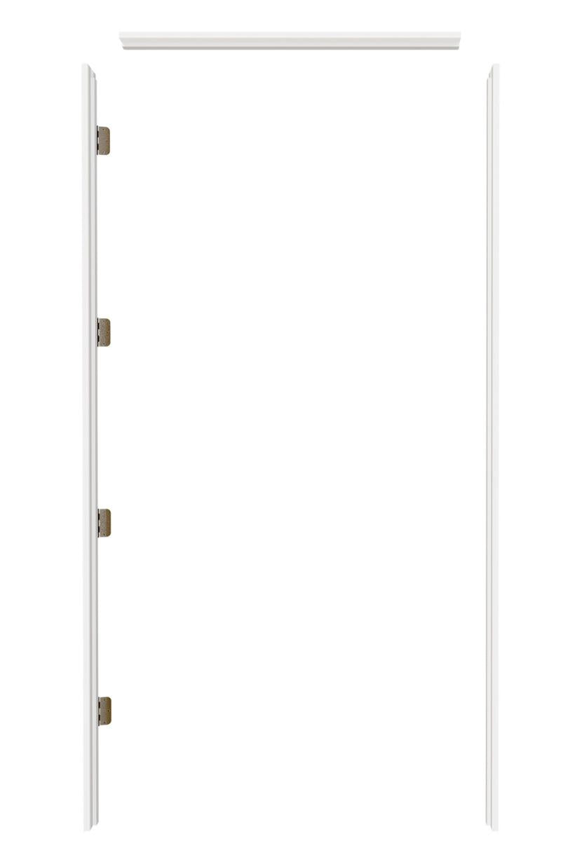TENONER White Solid Wood Primed Pre-Hung Door Jamb Frame Kit for Interior and Exterior Doors - DIY Adjustable Jamb, Easy Installation