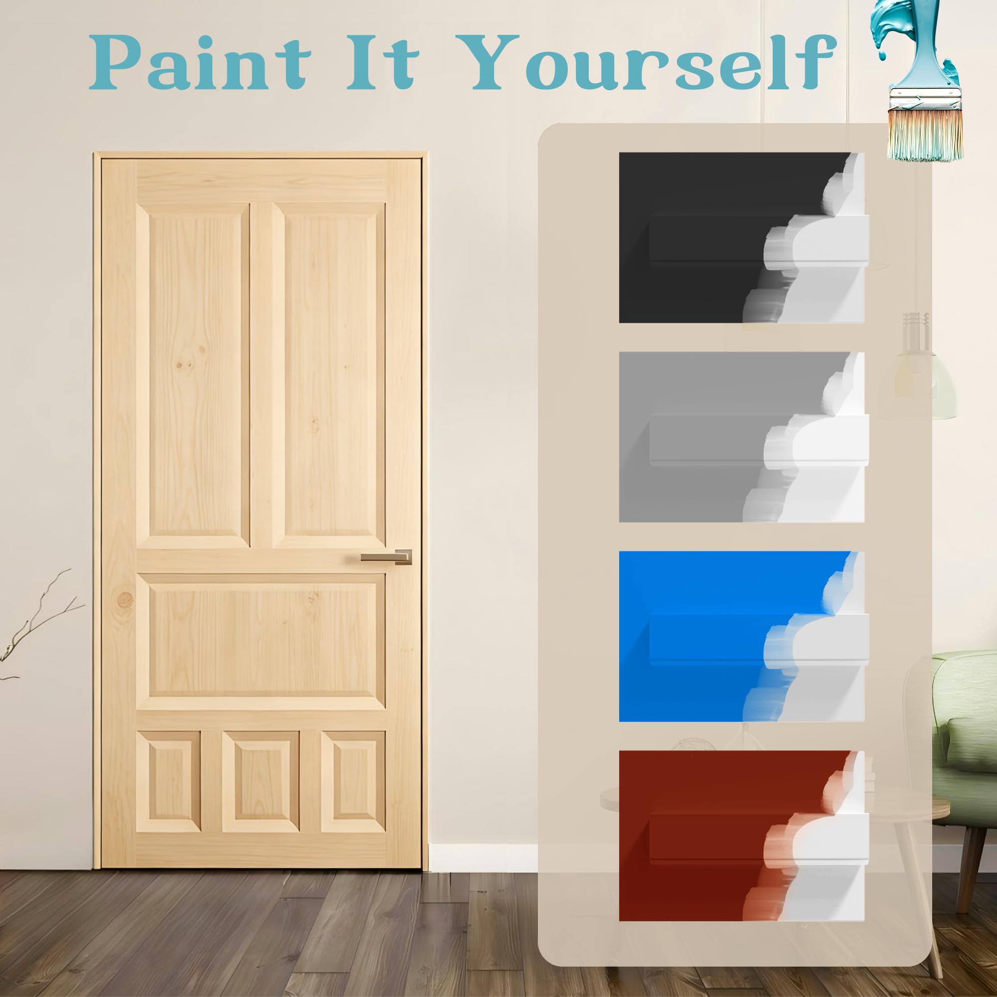 TENONER 36 in Pine Wood Door Frame (DIY Paintable)