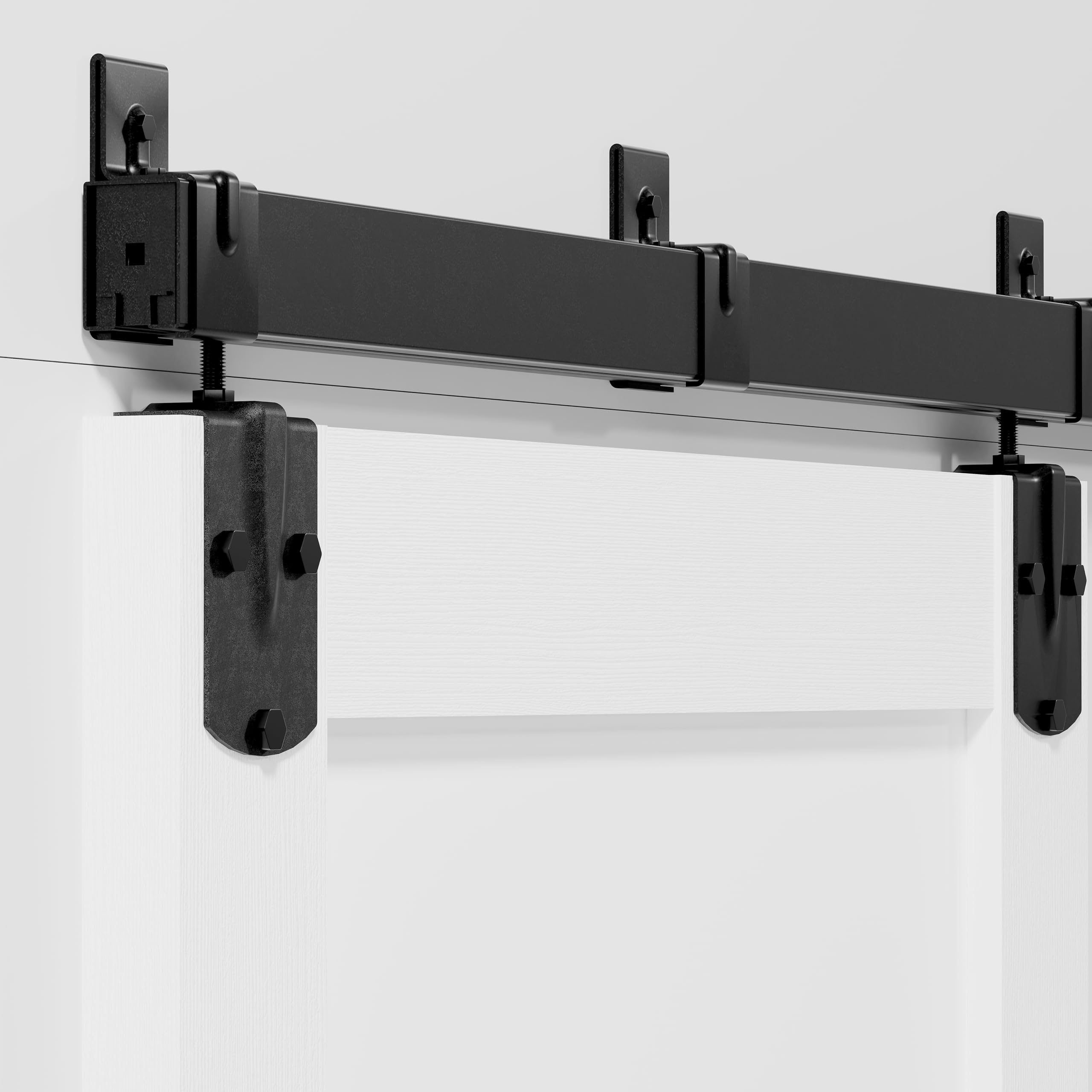 TENONER Black Exterior Barn Door Hardware Kit for Indoor and Exterior Doors