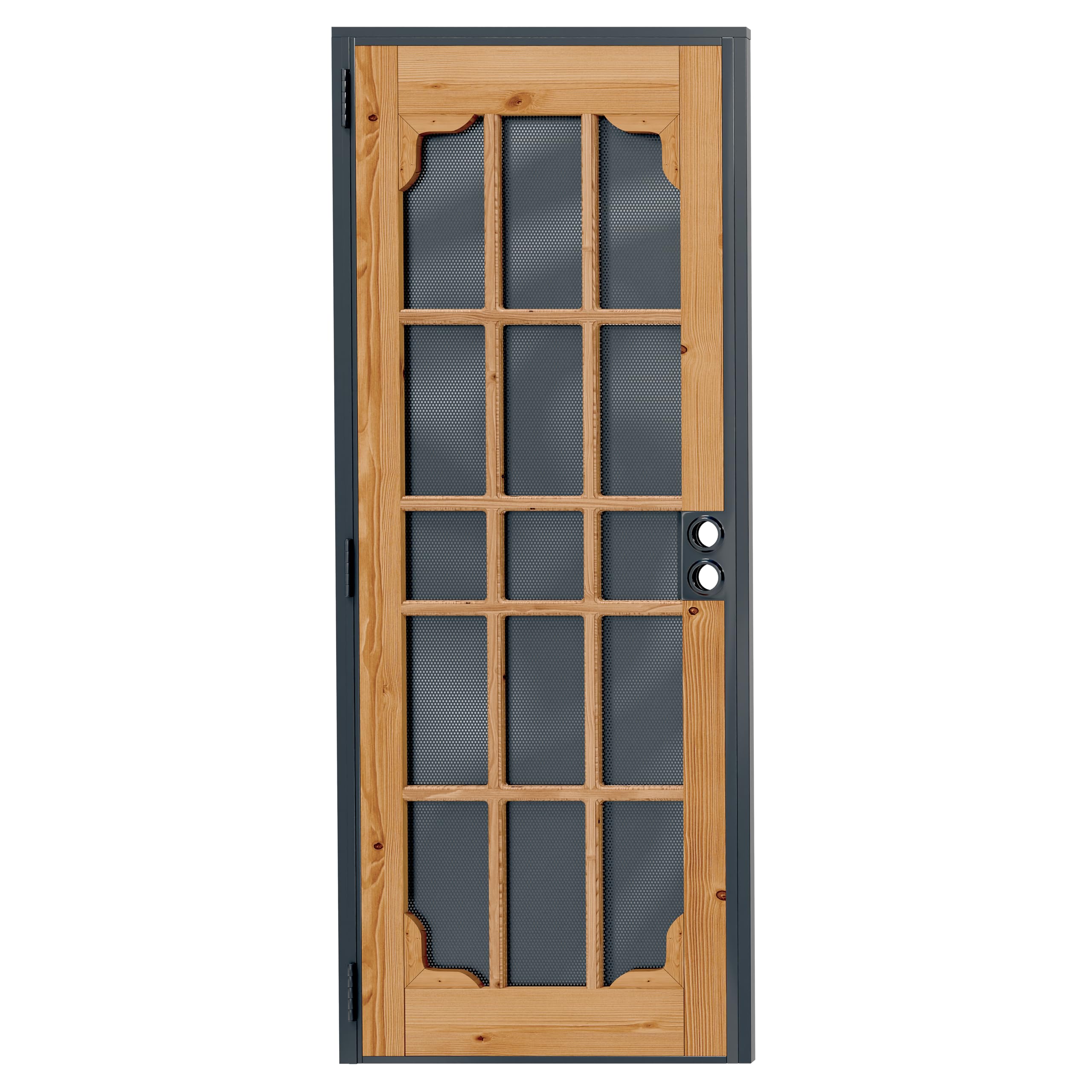 TENONER Bronze Steel Exterior Security Screen Door