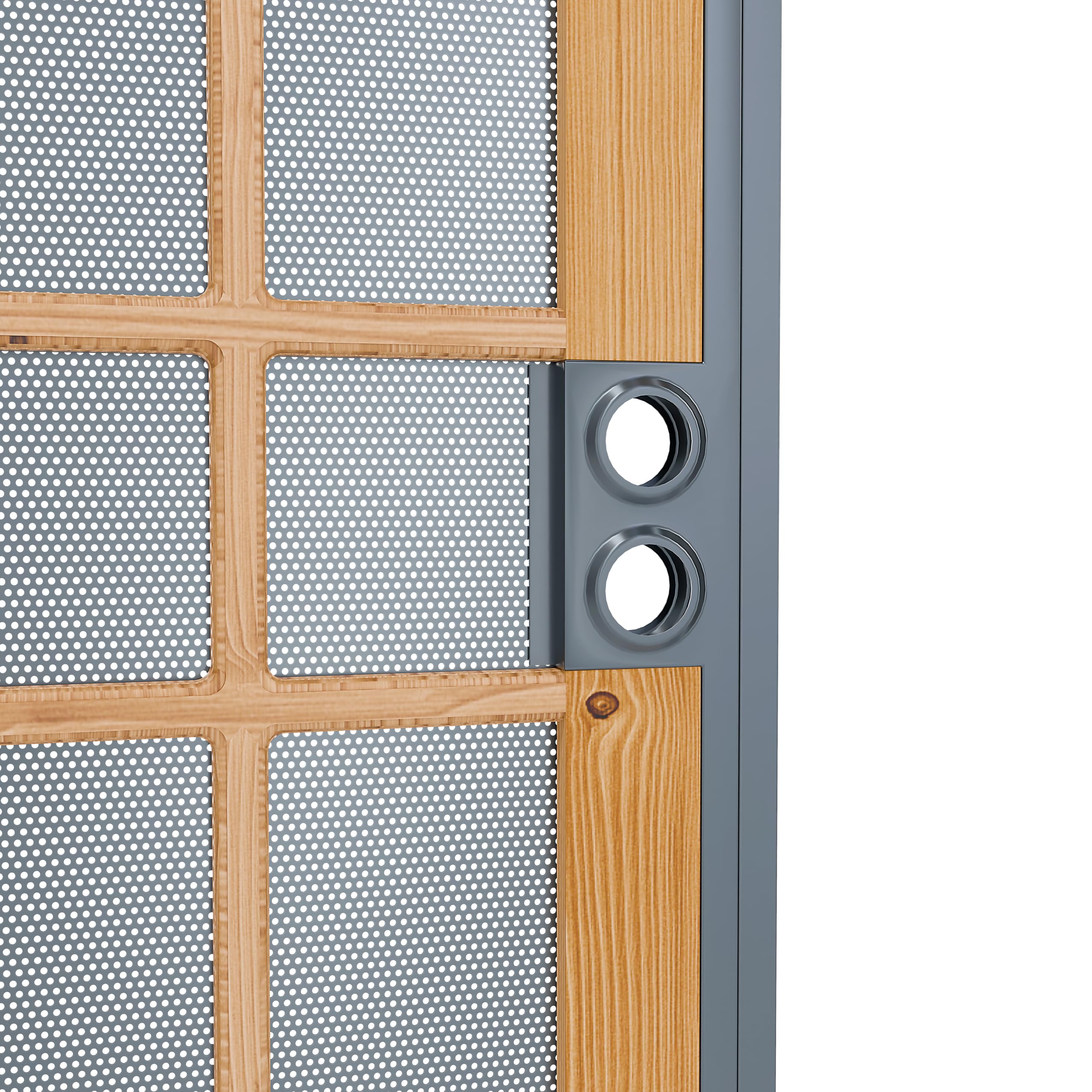 TENONER Bronze Steel Exterior Security Screen Door
