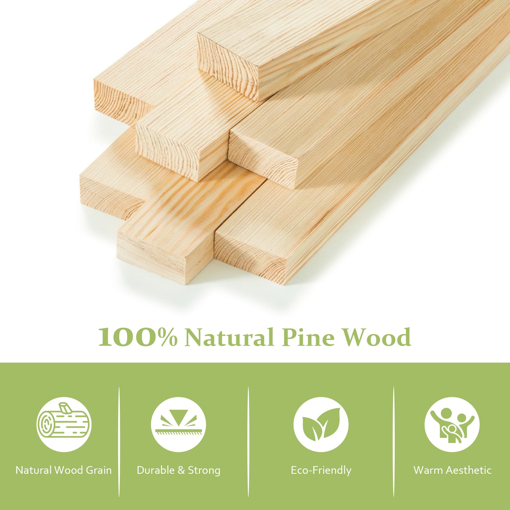 TENONER Pine Wood Vertical & Horizontal Stripes Solid Core Sliding Barn Door with Hardware - Suitable for DIY (Unfinished)