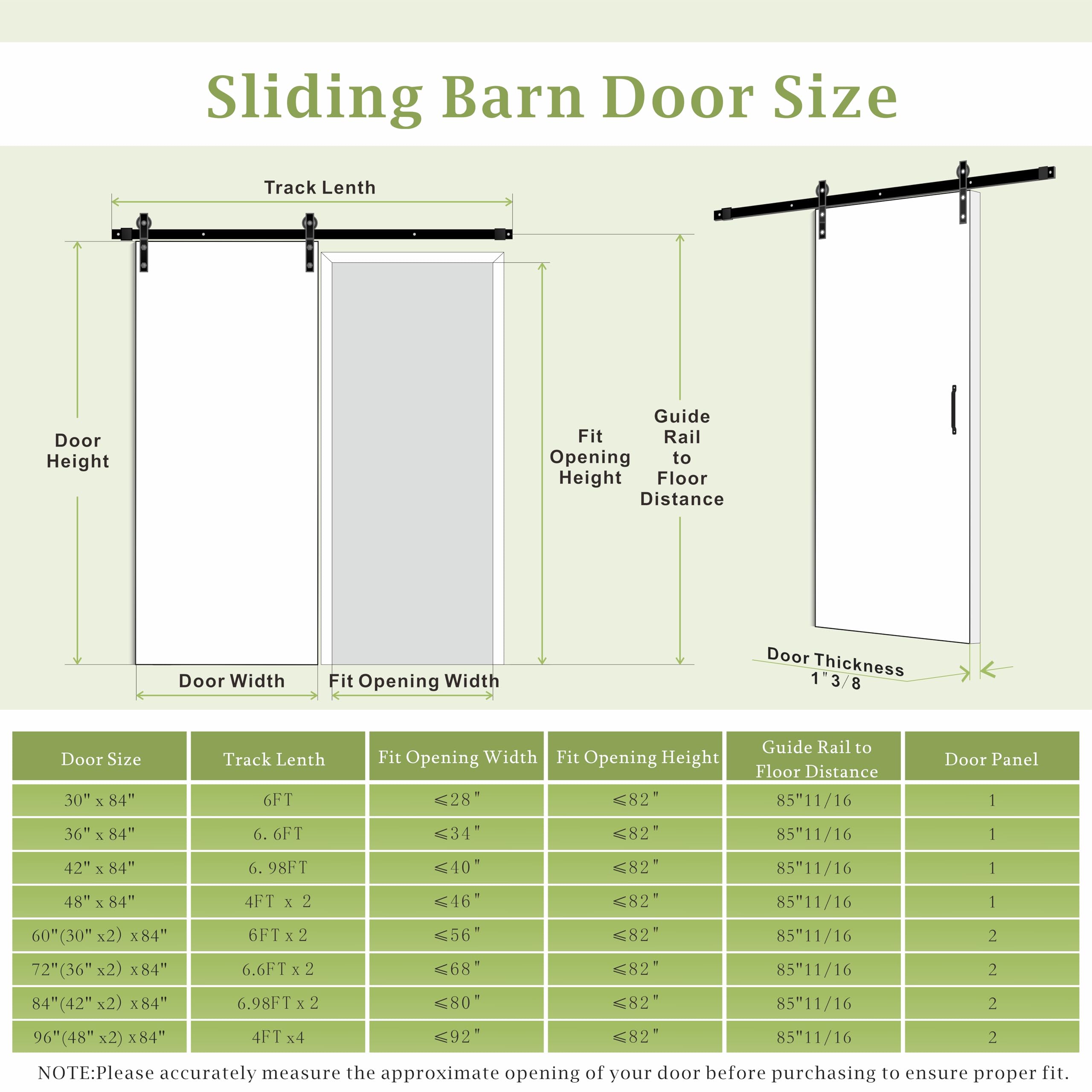 TENONER Pine Wood Vertical & Horizontal Stripes Solid Core Sliding Barn Door with Hardware - Suitable for DIY (Unfinished)