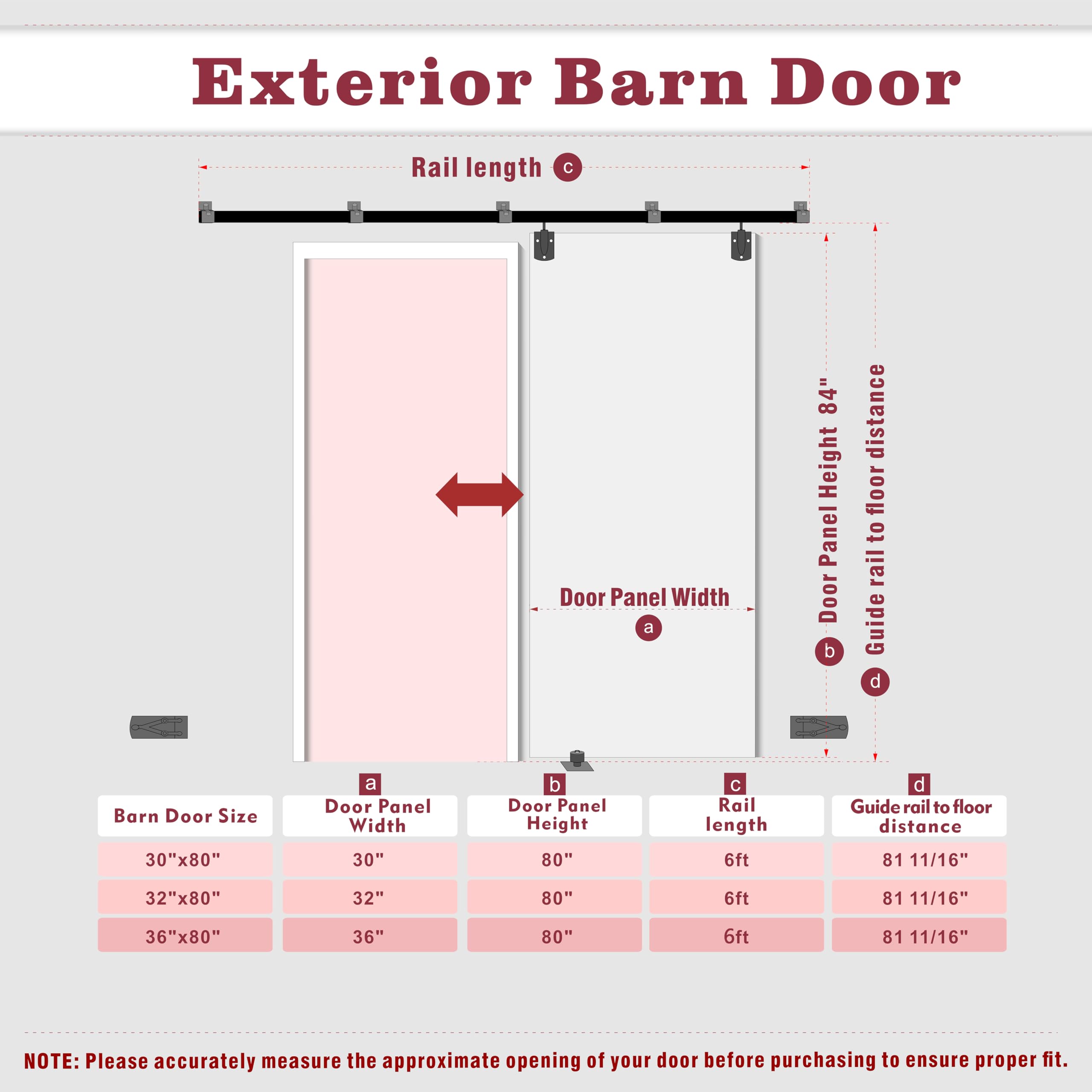 TENONER White Primed 1-Lite Clear Glass Exterior Sliding Barn Door without Large Pet Door