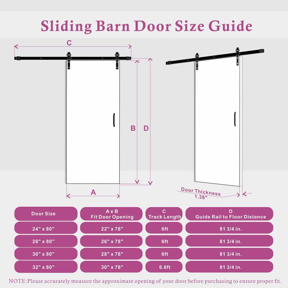 TENONER White Primed 3-Panel Pine Wood Sliding Barn Door