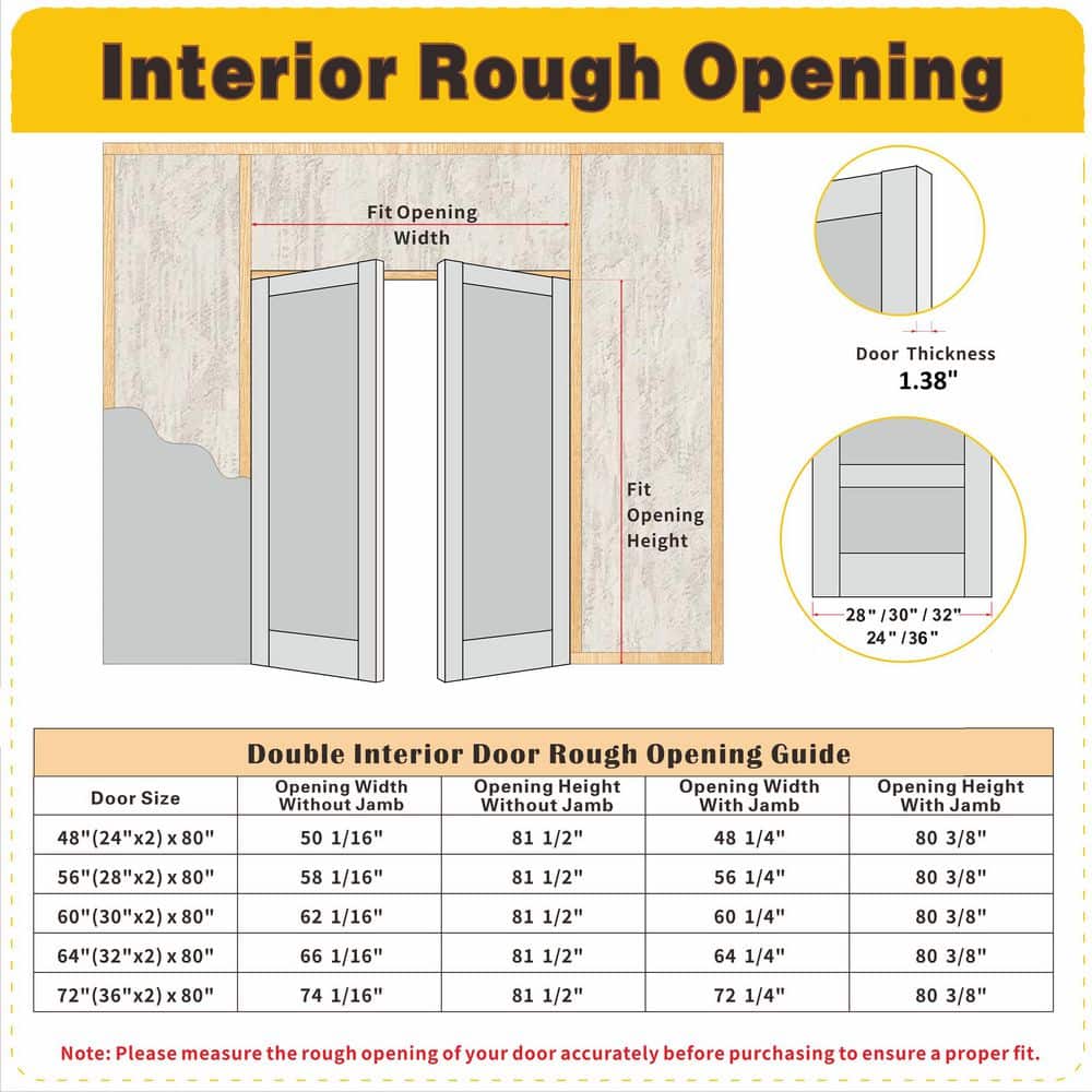 TENONER Black MDF 3-Lite Clear Glass Slab / Prehung Interior French Door (No Handle)