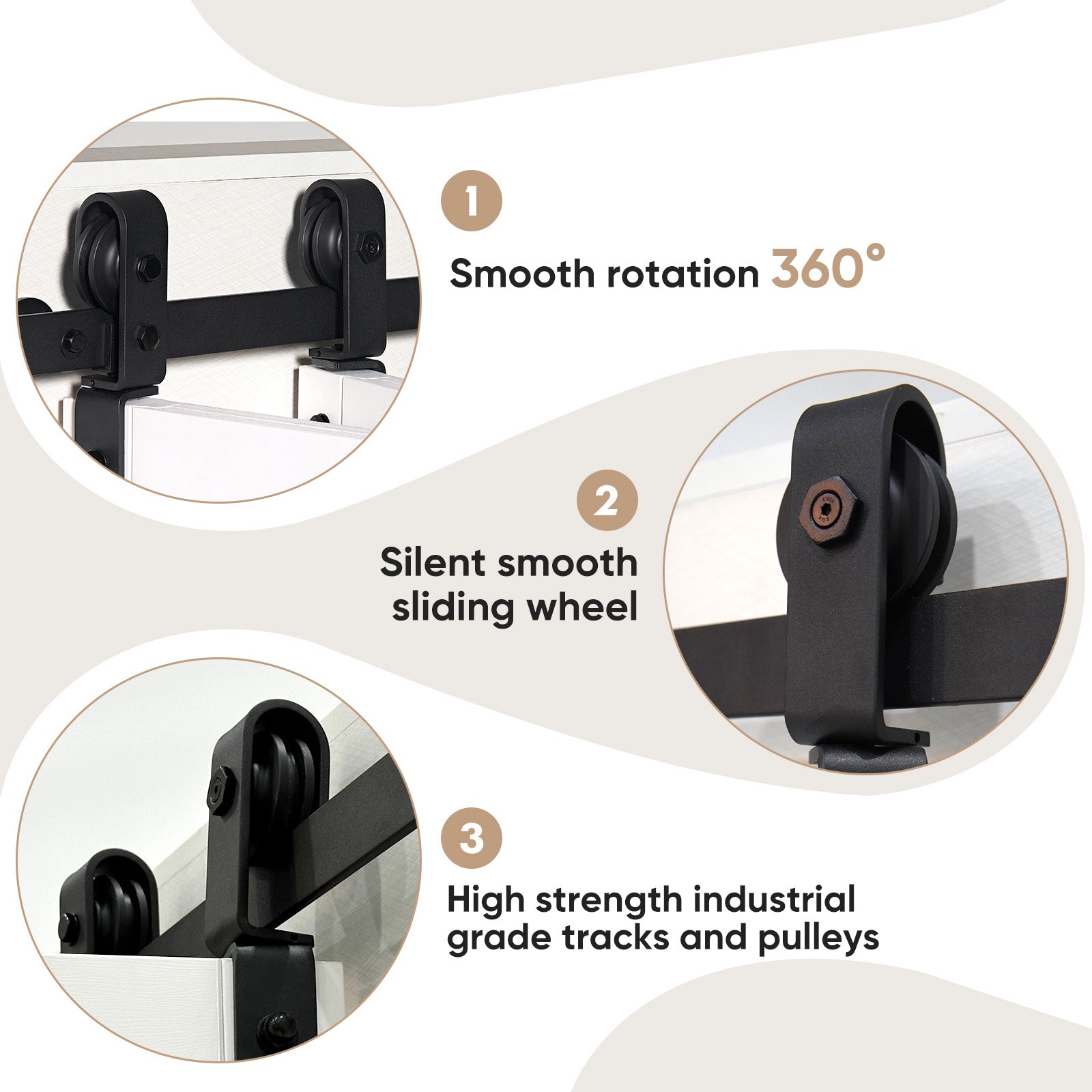 TENONER White 6-Lite Mirror Glass Bi-Fold Sliding Barn Door for Closet, Wardrobe, Bedroom - Space-Saving and Privacy Protection with Hardware Kits