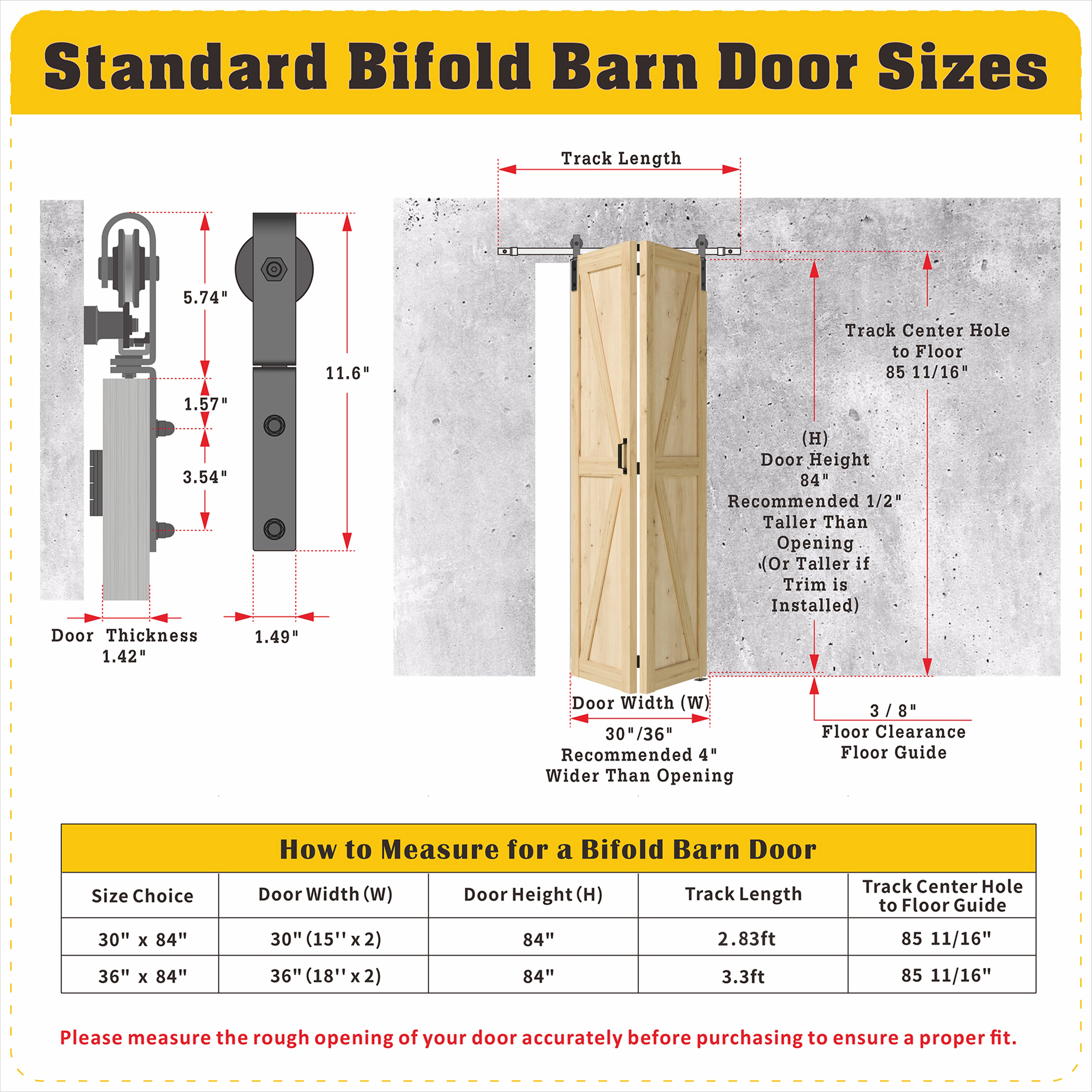 TENONER Pine Color K-Shaped Bi-Fold Sliding Barn Door for Closet, Wardrobe, Bedroom - Space-Saving and Privacy Protection with Hardware Kits