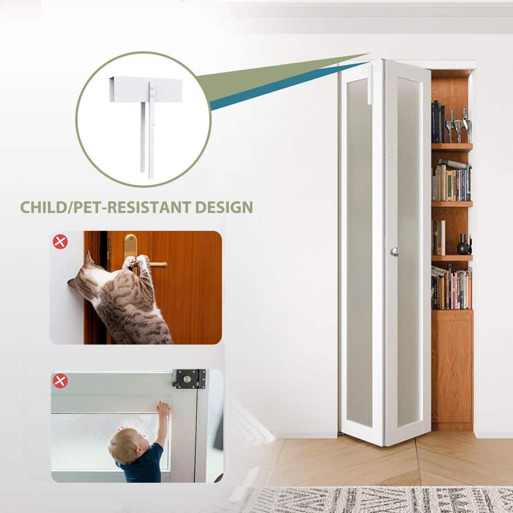 White Bifold Door Lock - Easy Installation