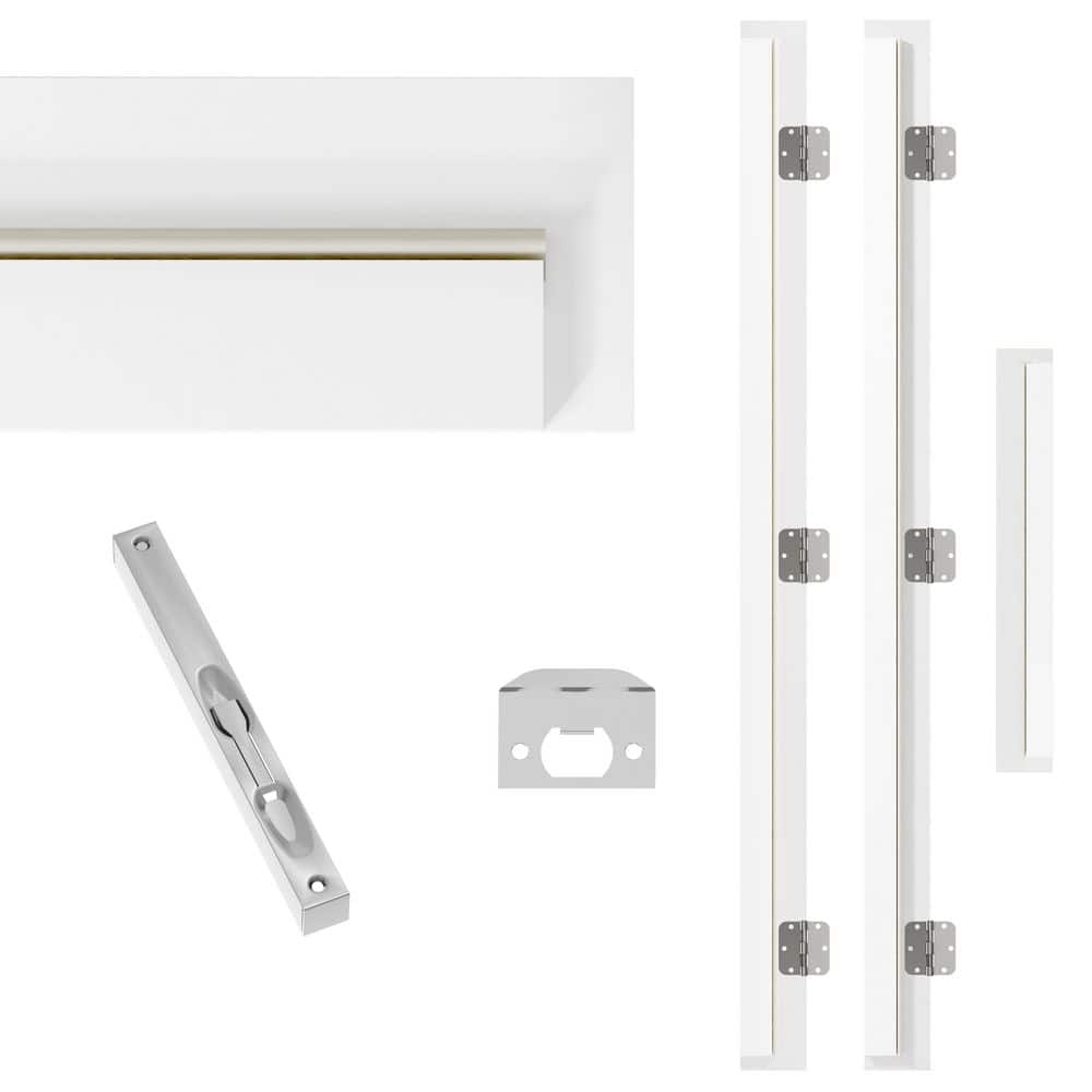 TENONER Exterior Double Doors Jamb with Flush Bolts Hardware Kit