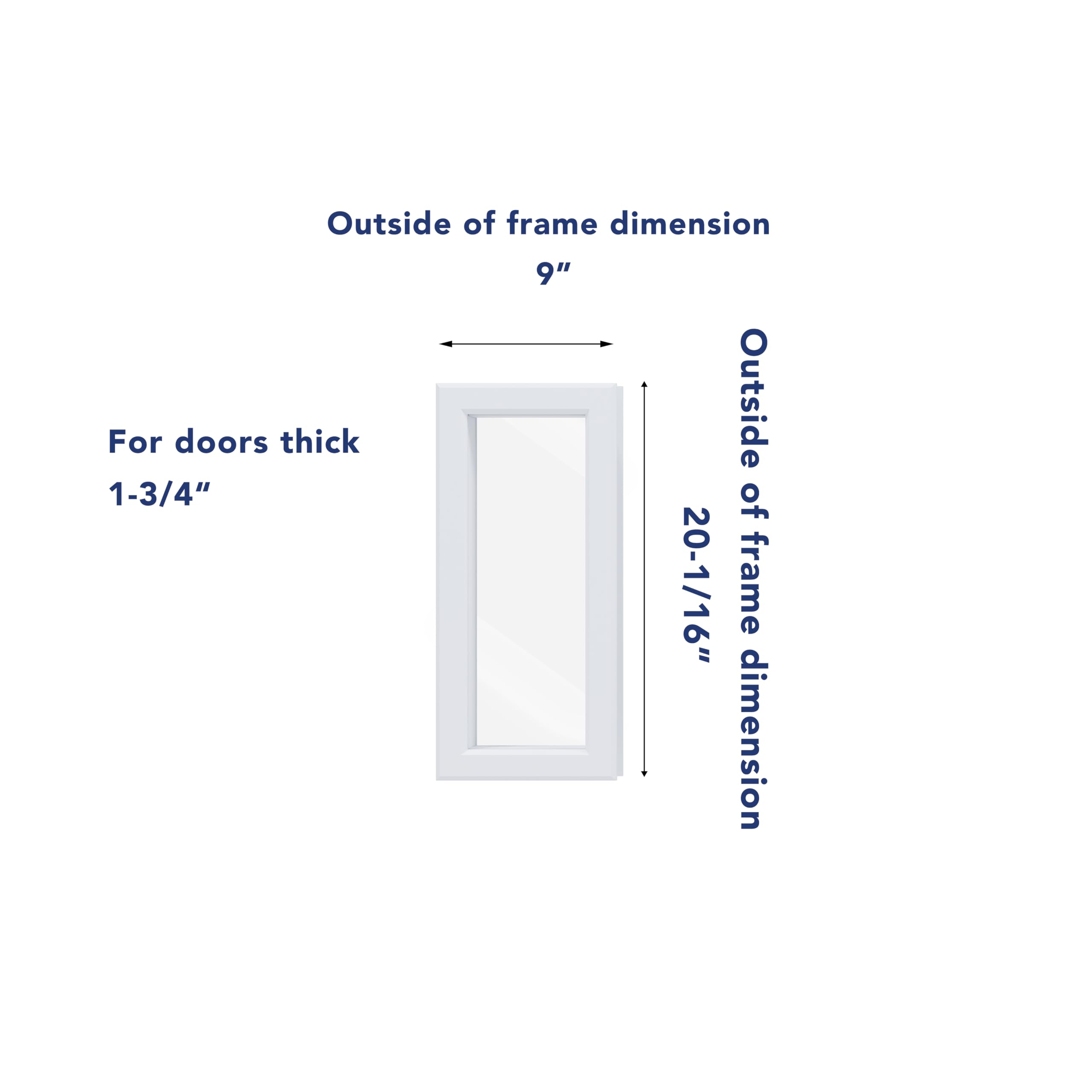 TENONER 1-Lite Slender Tempered Clear Glass Entry Door Glass Inserts Replacement for Enclosed Shutters Insert Kit