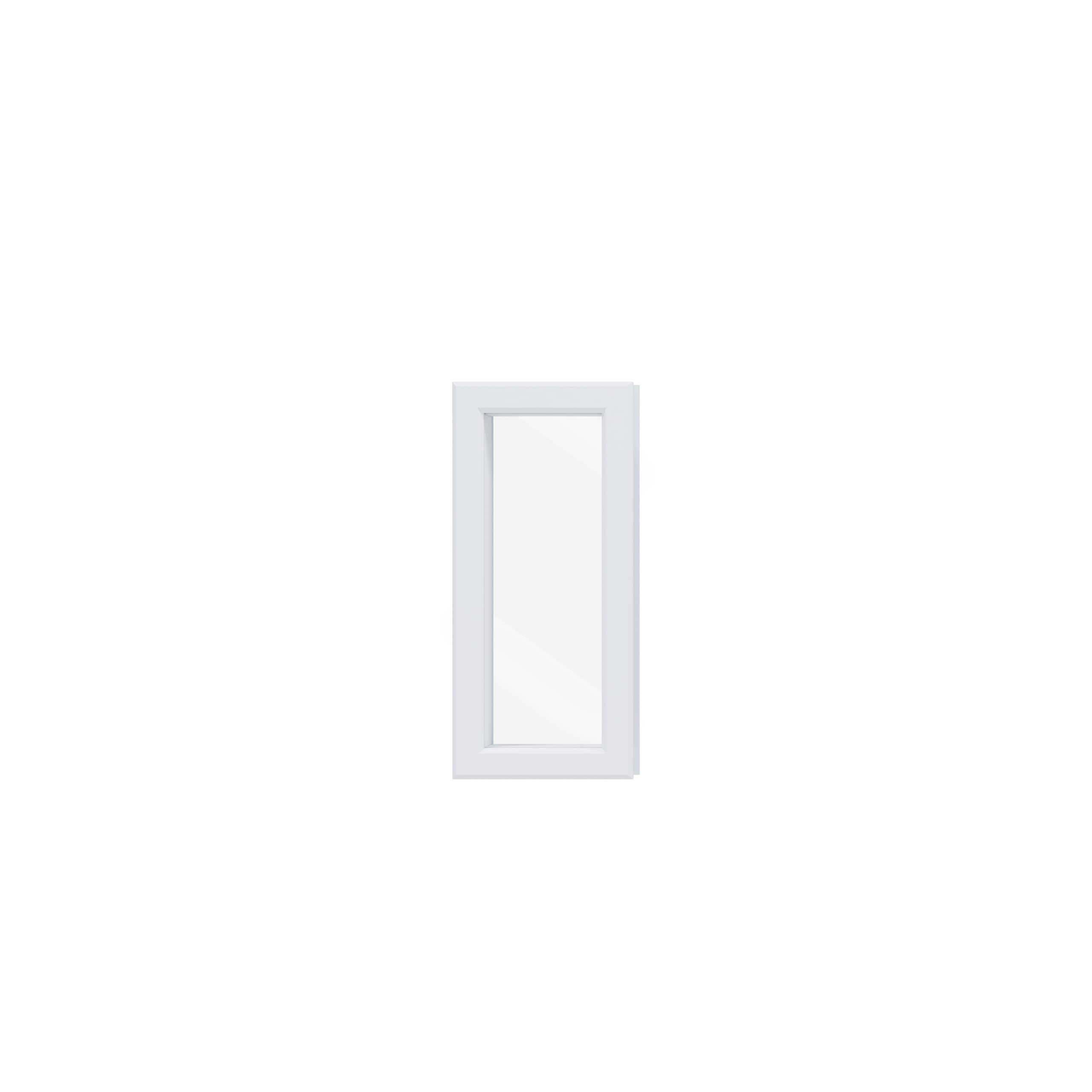 TENONER 1-Lite Slender Tempered Clear Glass Entry Door Glass Inserts Replacement for Enclosed Shutters Insert Kit
