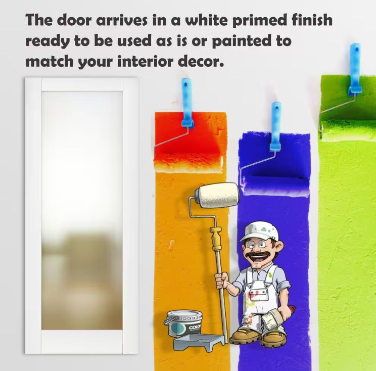 24/30/32 in. x 80 in. 10-Lite, White Primed, No Bore, Mirrored Glass, finished MDF Wood Interior Door Slab