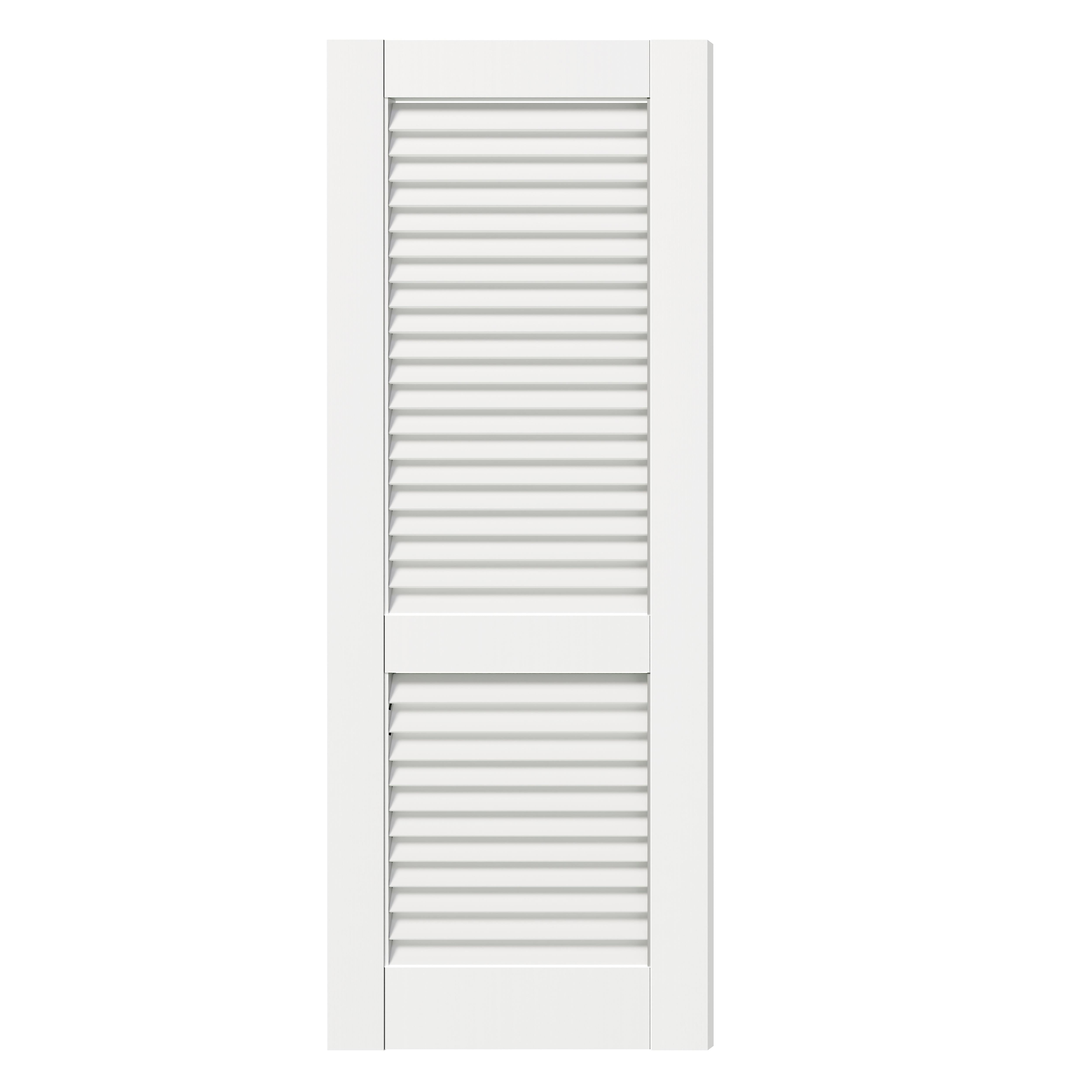 24/30 in. x 80 in. Louvered MDF, White Primed Wood, Painted Pre-Finished Door Panel Interior Door Slab Without Hinges