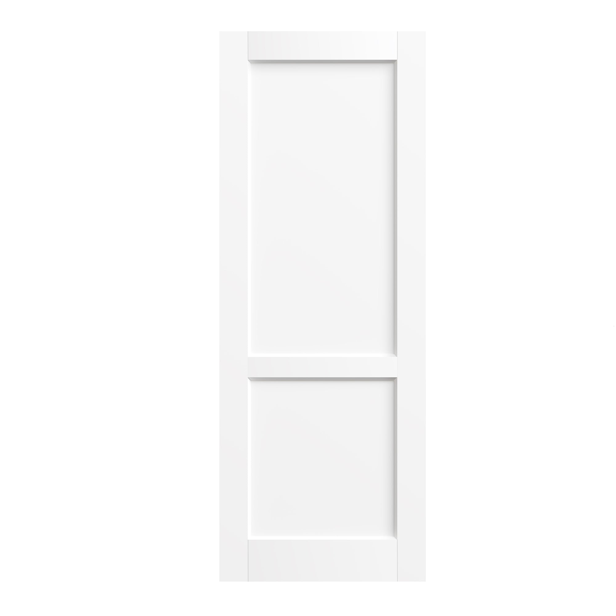 French Interior Door - 2-Panel Solid Core Wood Pantry Door, Closet & Bathroom Single Pre-Finished Door Slab - White Primed(Not Include Door Hinges)