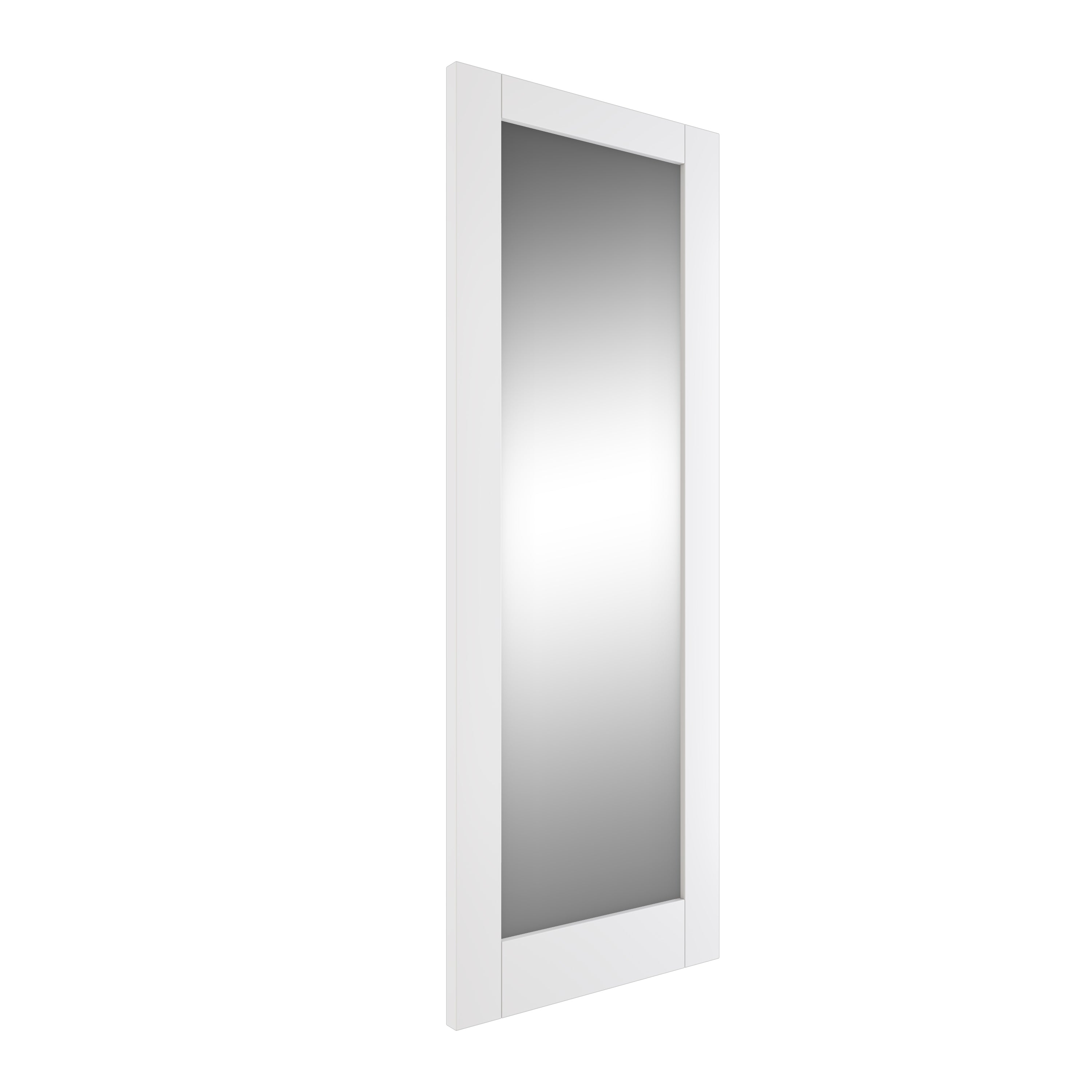 TENONER Sliding Pocket Door, 1-Lite Mirror Interior Door with Frame and Hardware Kit Set, Interior Door Slab for Pocket Door, White Primed - No Panel Assembly Required