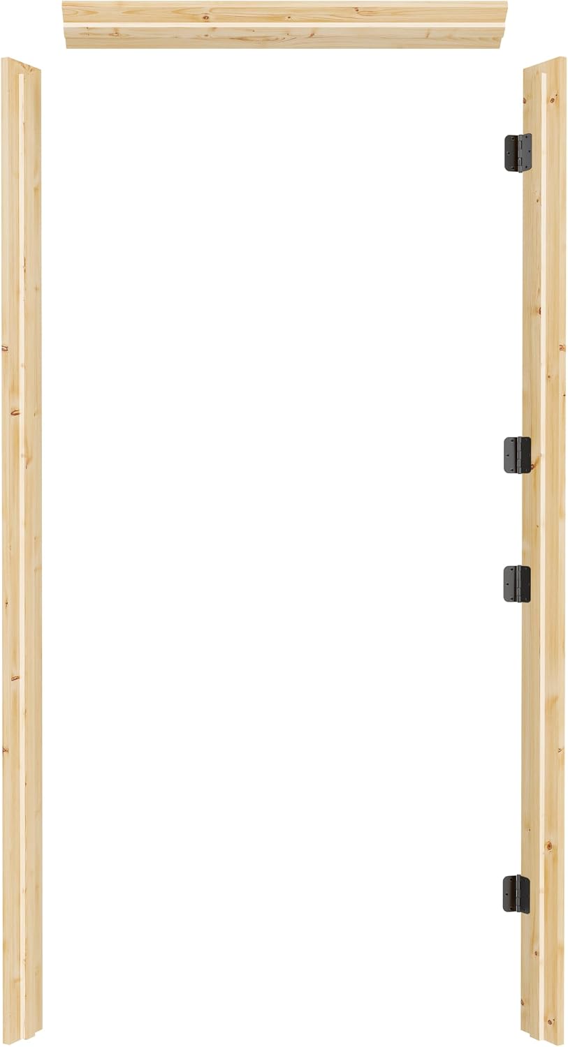 36 in Pine Wood Exterior Door Frame with Waterproof Strip (DIY Paintable)