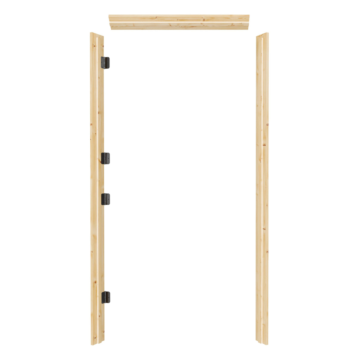 36 in Pine Wood Exterior Door Frame with Waterproof Strip (DIY Paintable)
