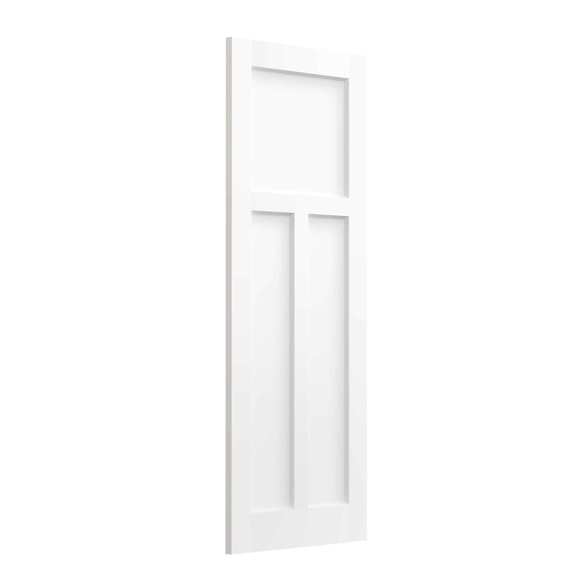 French Interior Door - T-Panel Solid Core Wood Pantry Door, Closet & Bathroom Single Pre-Finished Door Slab - White Primed(Not Include Door Hinges)