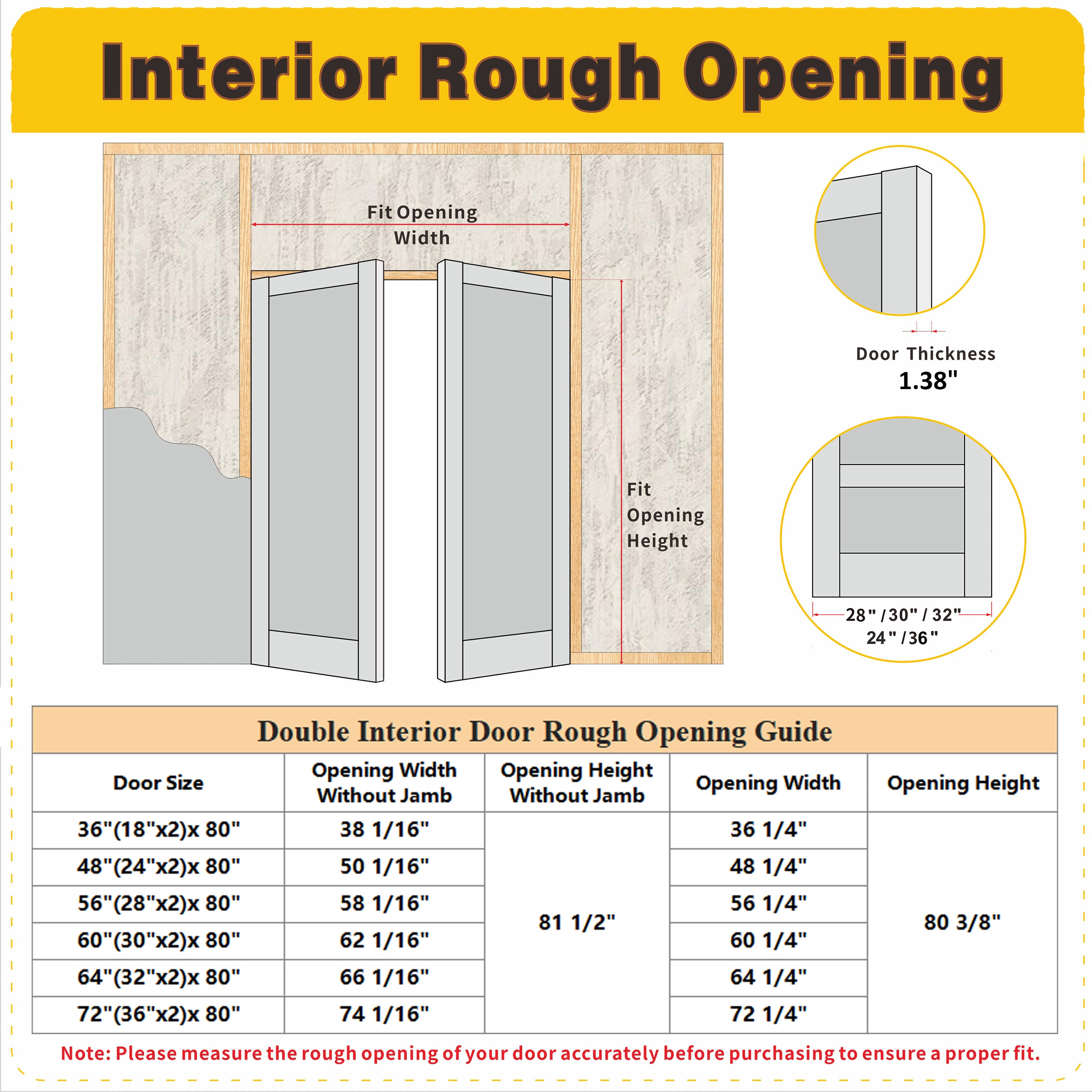 TENONER Black MDF 5-Lite Clear Glass Slab / Prehung Interior French Door