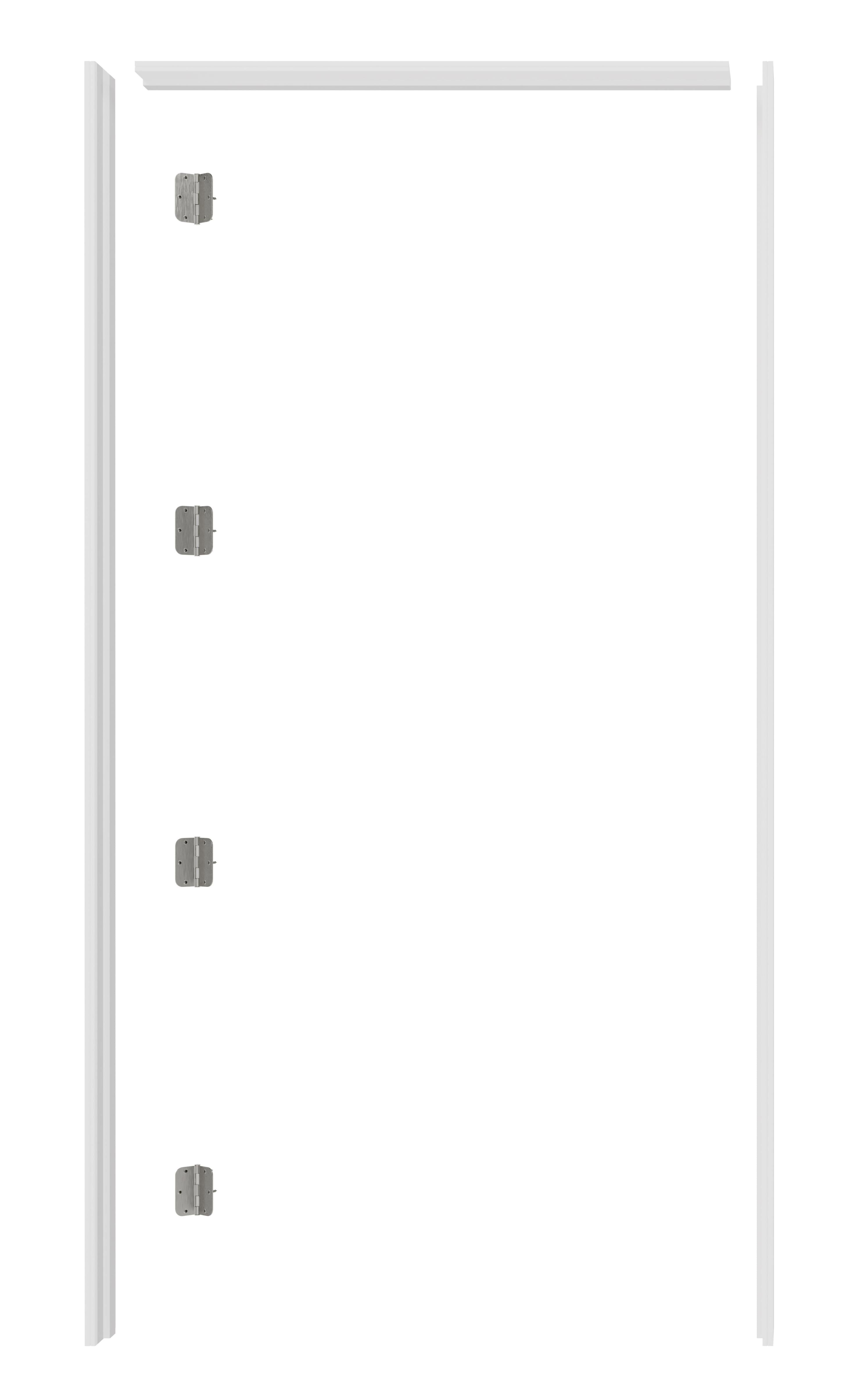 TENONER White Solid Wood Primed Pre-Hung Door Jamb Frame Kit for Interior and Exterior Doors - DIY Adjustable Jamb, Easy Installation