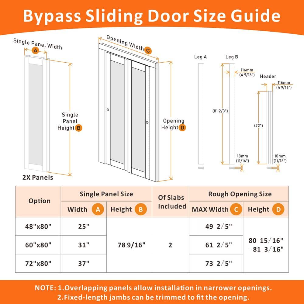 Pine Wood White Bifold Door Frame & Sliding Closet Door Frame