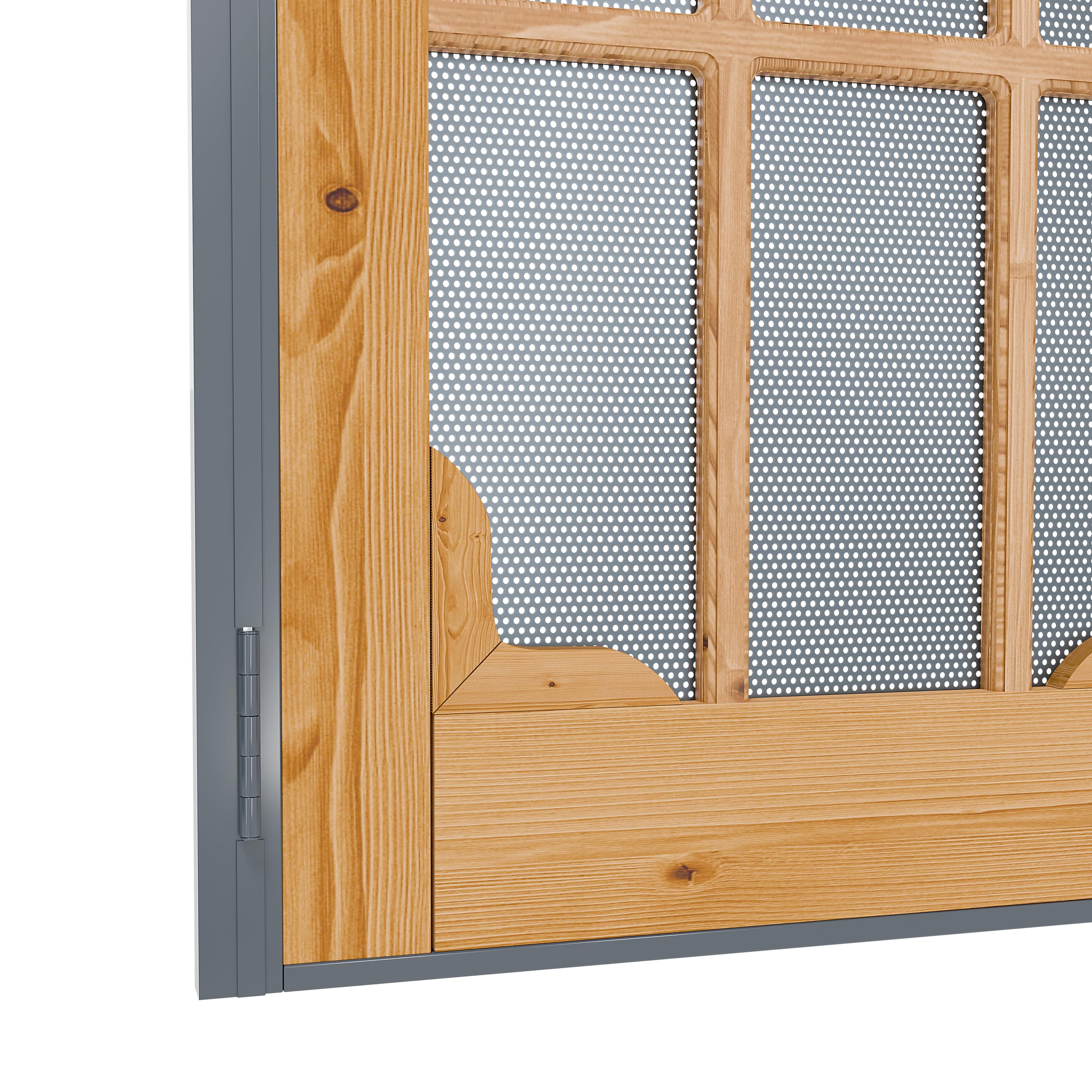 TENONER Bronze Steel Exterior Security Screen Door