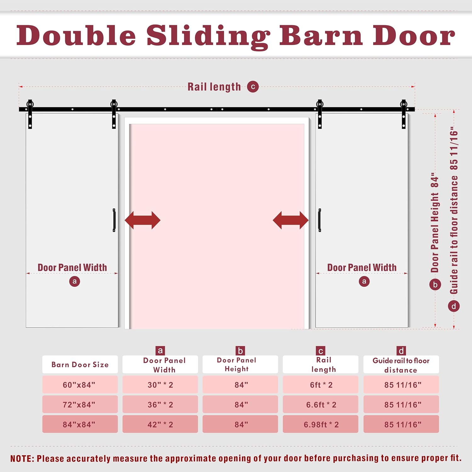 TENONER Pine Wood Vertical Stripes Solid Core Sliding Barn Door with Hardware - Suitable for DIY (Unfinished)