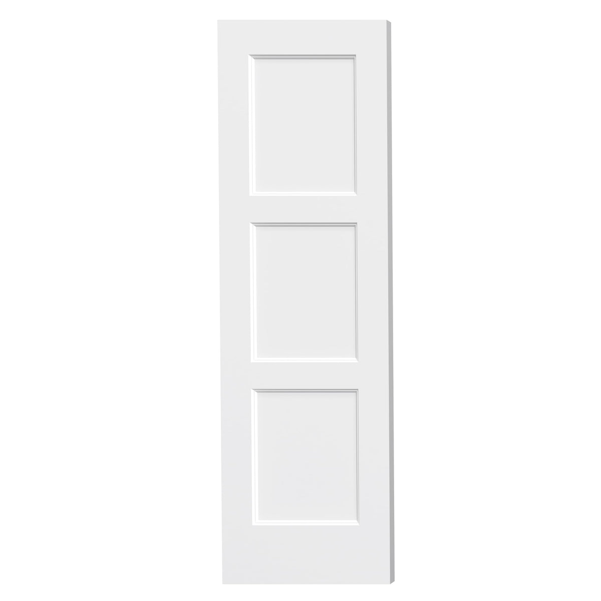 TENONER White Primed 3-Panel Hollow Interior Door for Pantry, Closet, Easy to Install, Stain Resistant