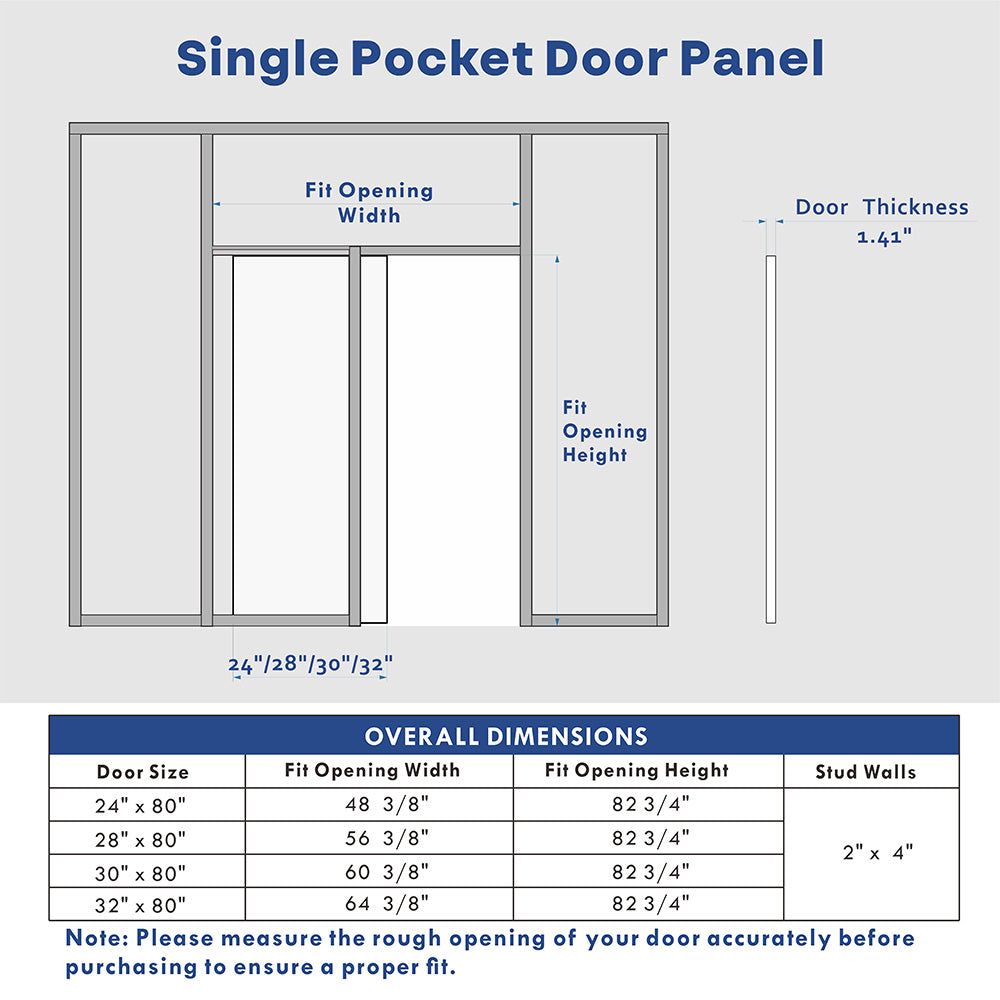 TENONER Sliding Pocket Door, 1-Lite Frosted Glass Interior Door with Frame and Hardware Kit Set, Interior Door Slab for Pocket Door, White Primed - No Panel Assembly Required