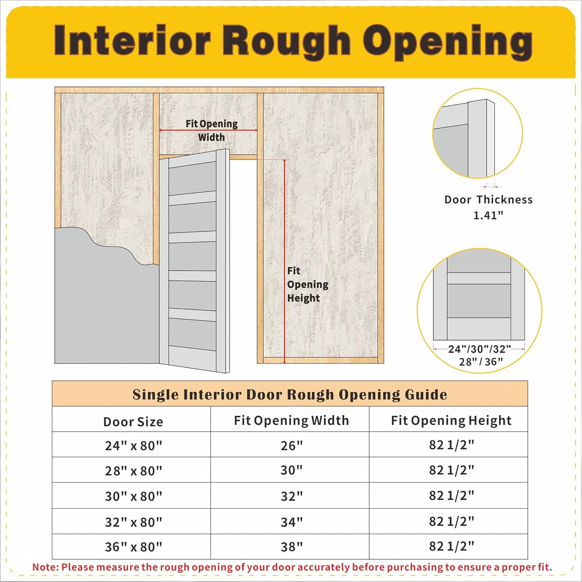 TENONER White Primed 1-Panel Hollow Interior Door for Pantry, Closet, Easy to Install, Stain Resistant